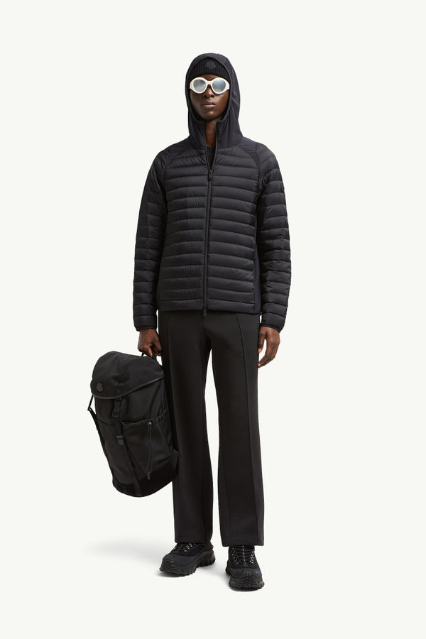 Galbert Hooded Short Down Jacket Men Black Moncler 0