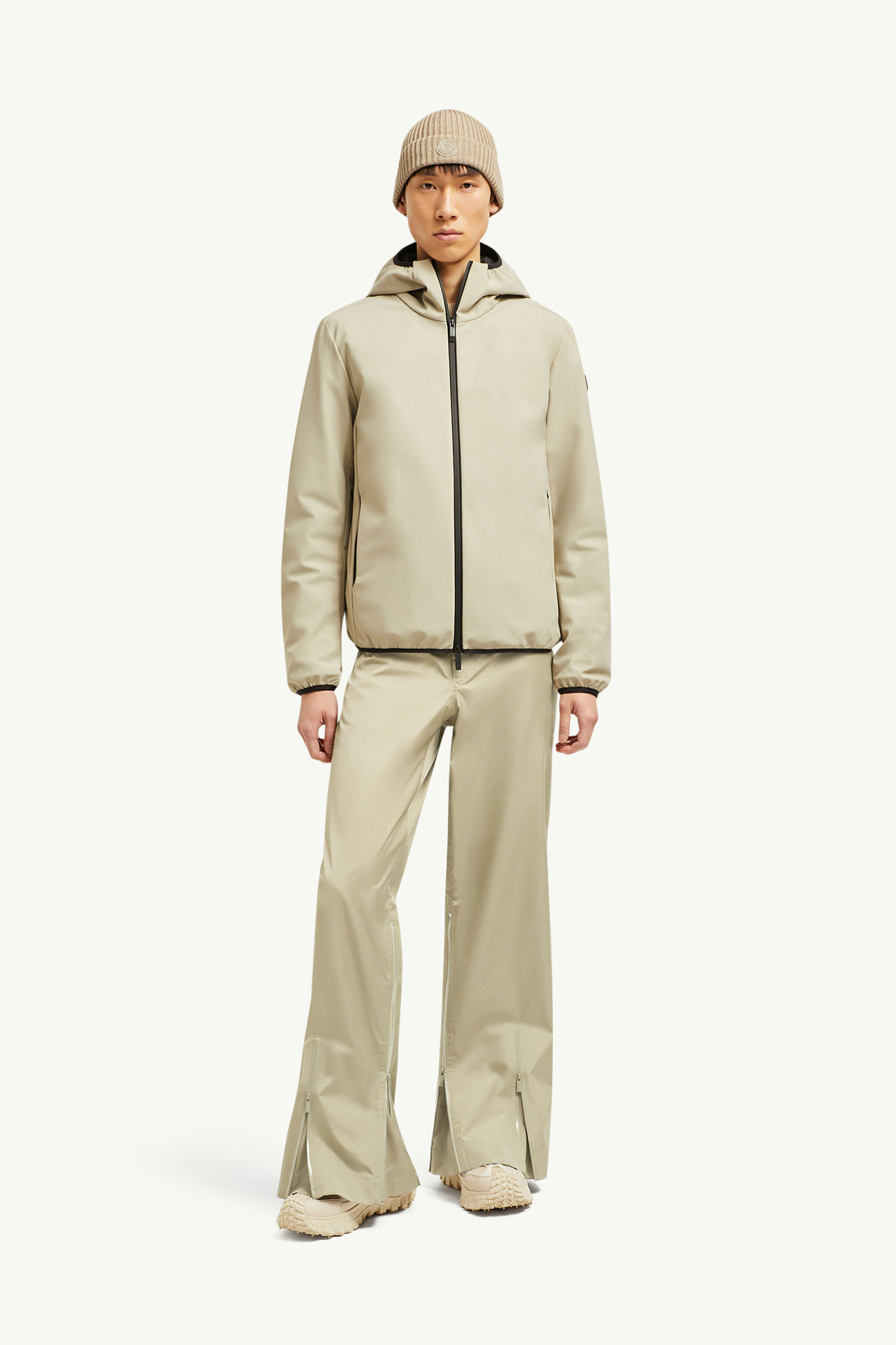 Chalves Hooded Short Down Jacket Men Light Beige Moncler 0