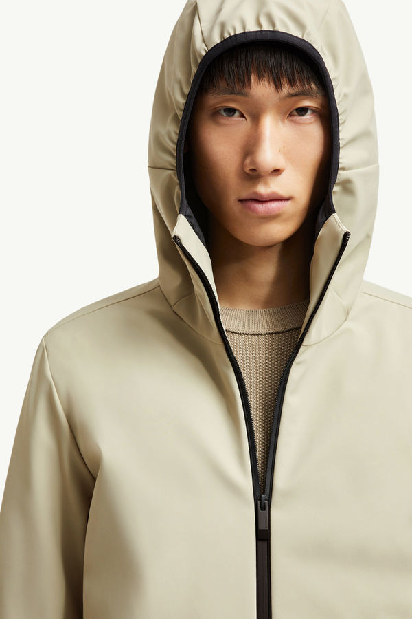 Chalves kurze Daunenjacke mit Kapuze Herren Hellbeige Moncler 1