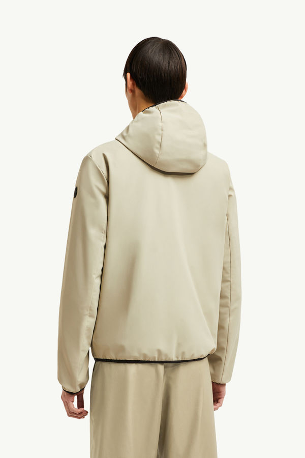 Chalves Hooded Short Down Jacket Men Light Beige Moncler 4