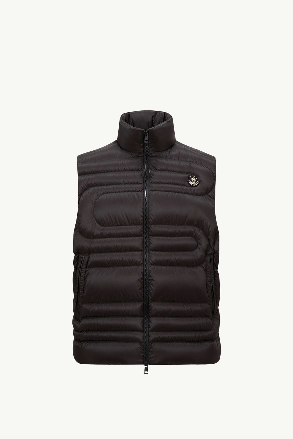 Doudoune sans manches matelassée effet serpent Emeishan Hommes Noir Moncler 2