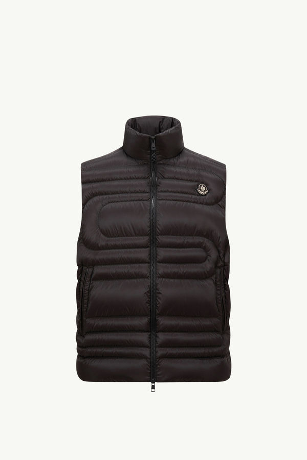 Emeishan Snake-Quilted Down Gilet Men Black Moncler 2