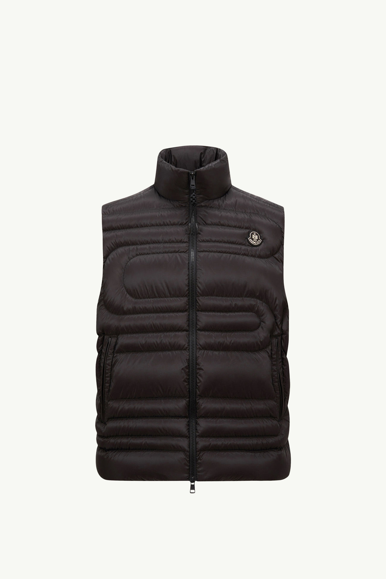 Emeishan男士蛇形绗缝羽绒马甲 男士 黑色 Moncler 2