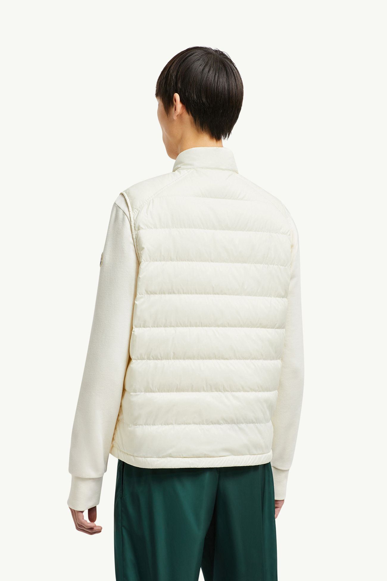 Gilet imbottito in piuma Barthe Uomo Bianco Moncler 4