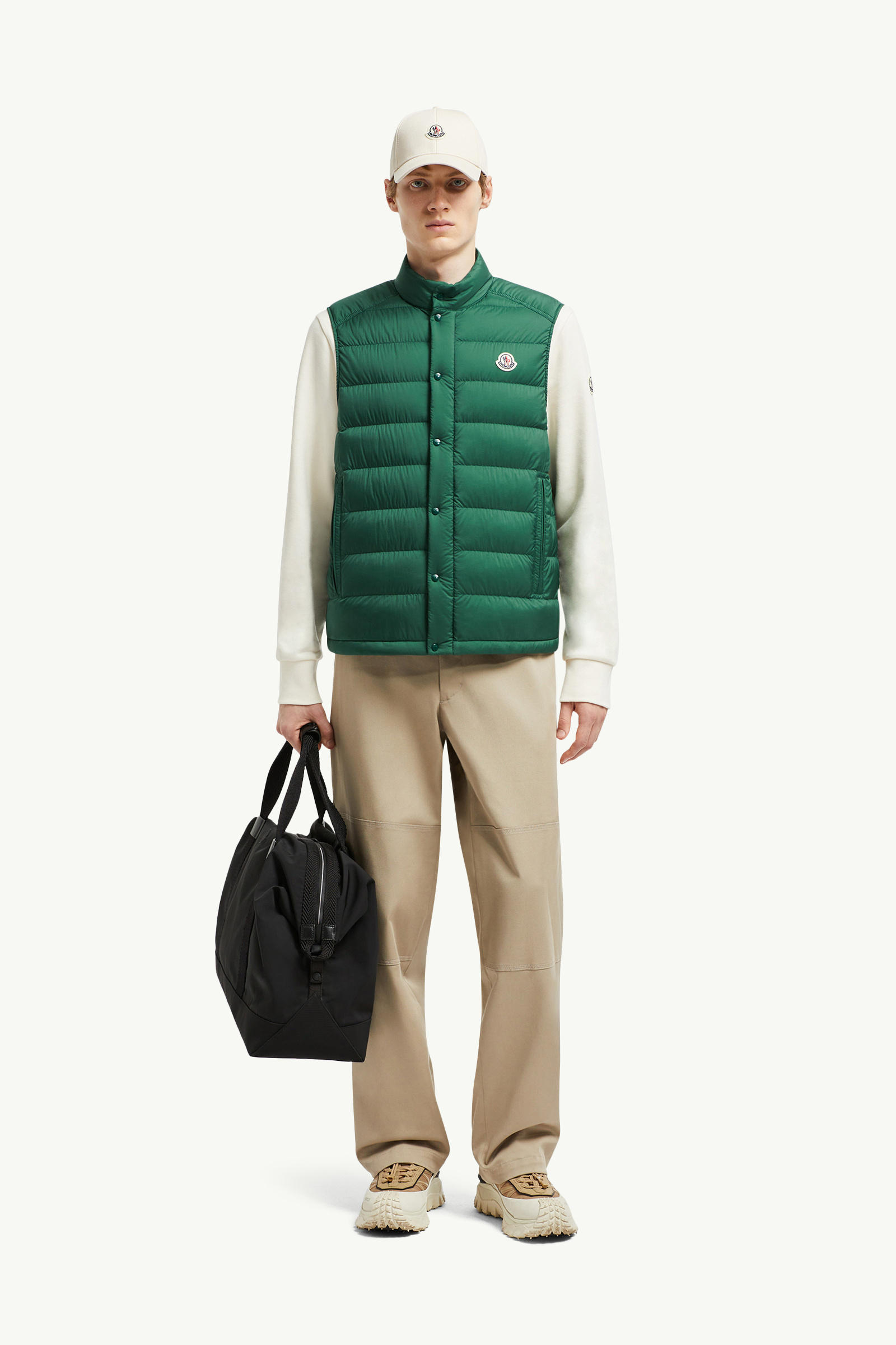 Barthe Down Vest Men Emerald Green Moncler 0