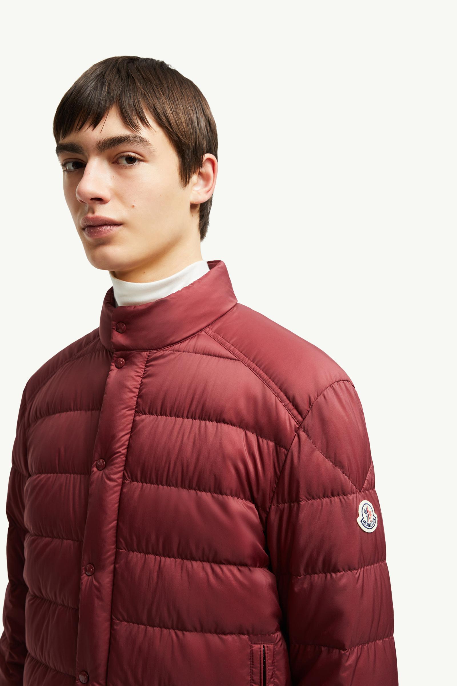 Selves Short Down Jacket Men Brick Red Moncler 1