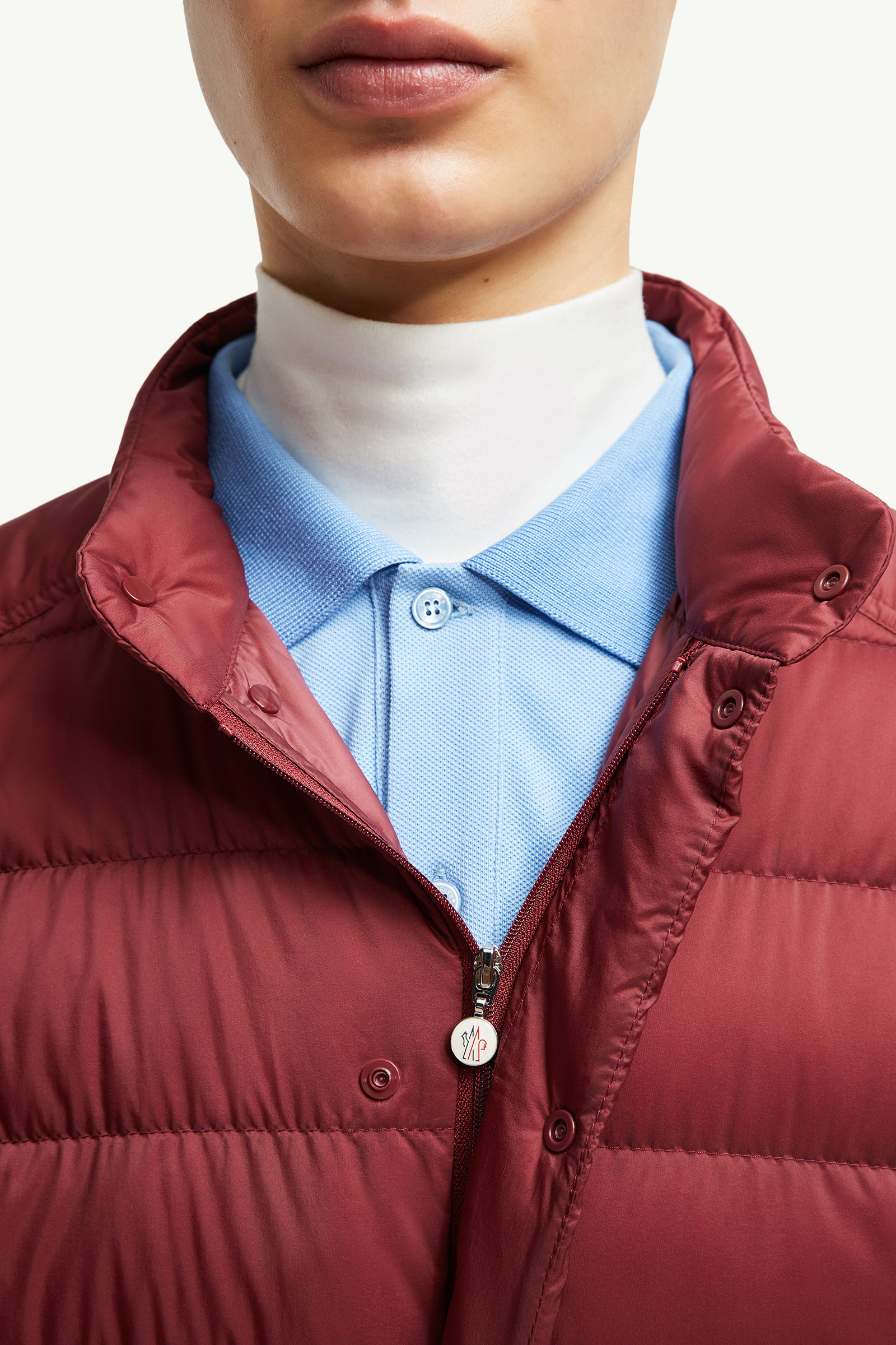 Selves Short Down Jacket Men Brick Red Moncler 6