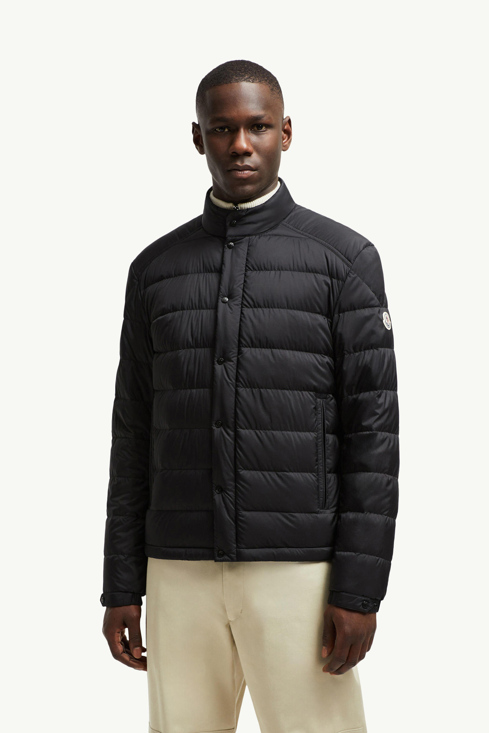 Selves Short Down Jacket Men Black Moncler 3