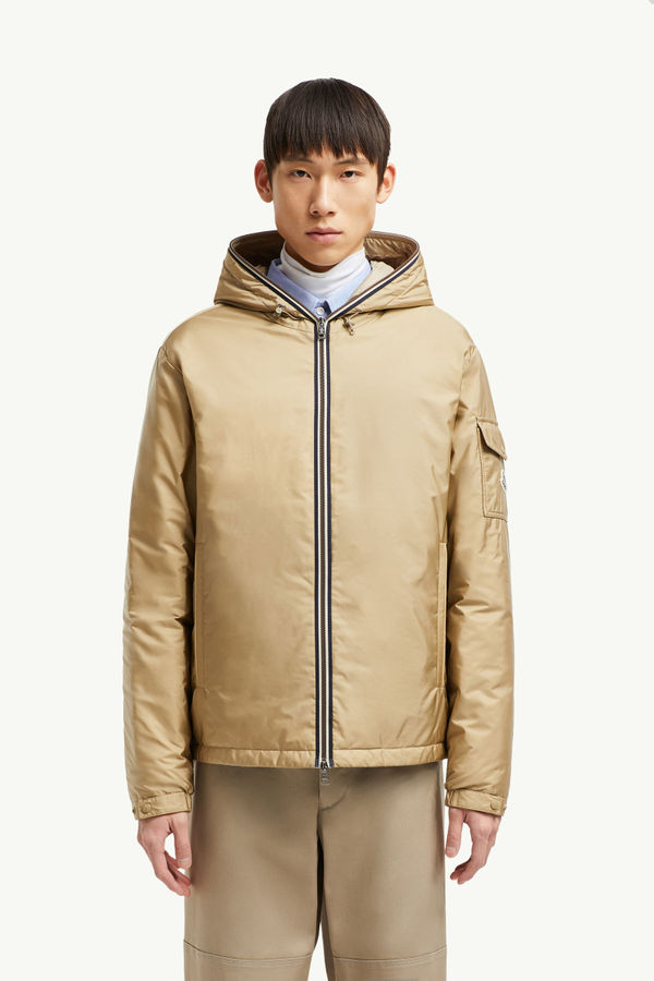 Evettes Hooded Short Down Jacket Men Sand Beige Moncler 3