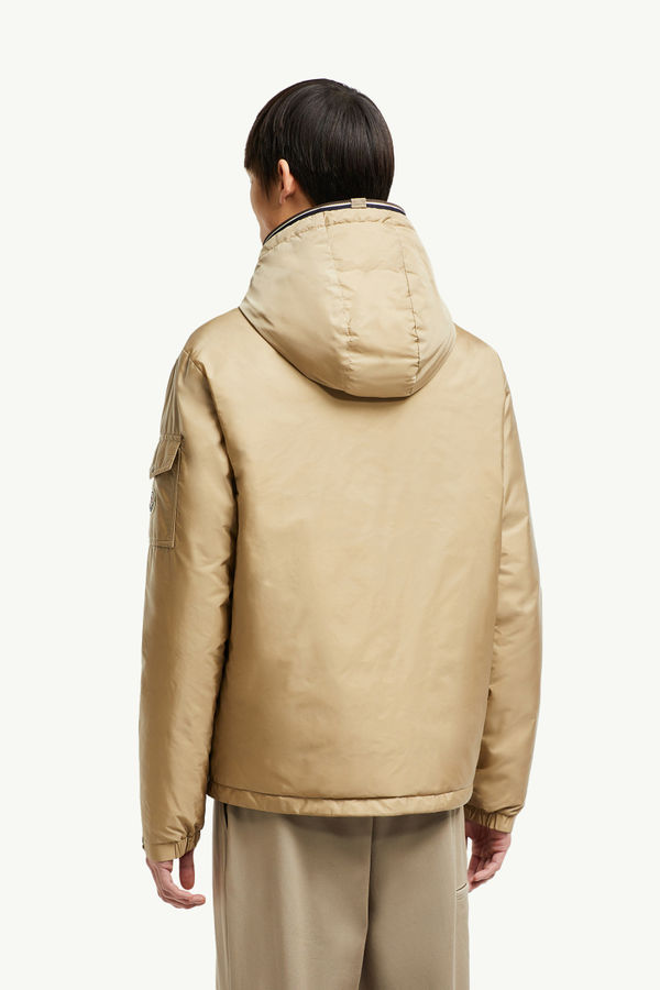 Evettes Hooded Short Down Jacket Men Sand Beige Moncler 4