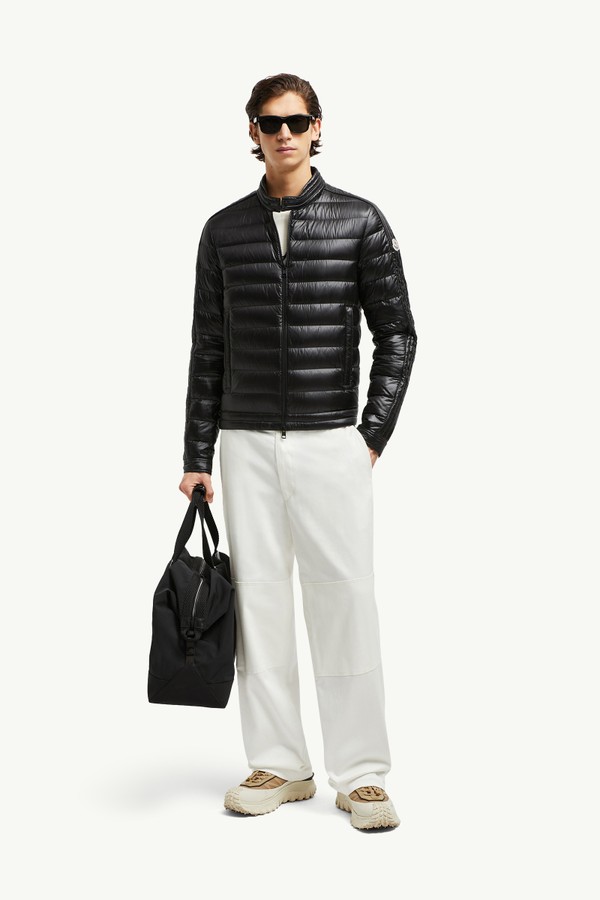 Piumino biker Jacobus Uomo Nero Moncler 0
