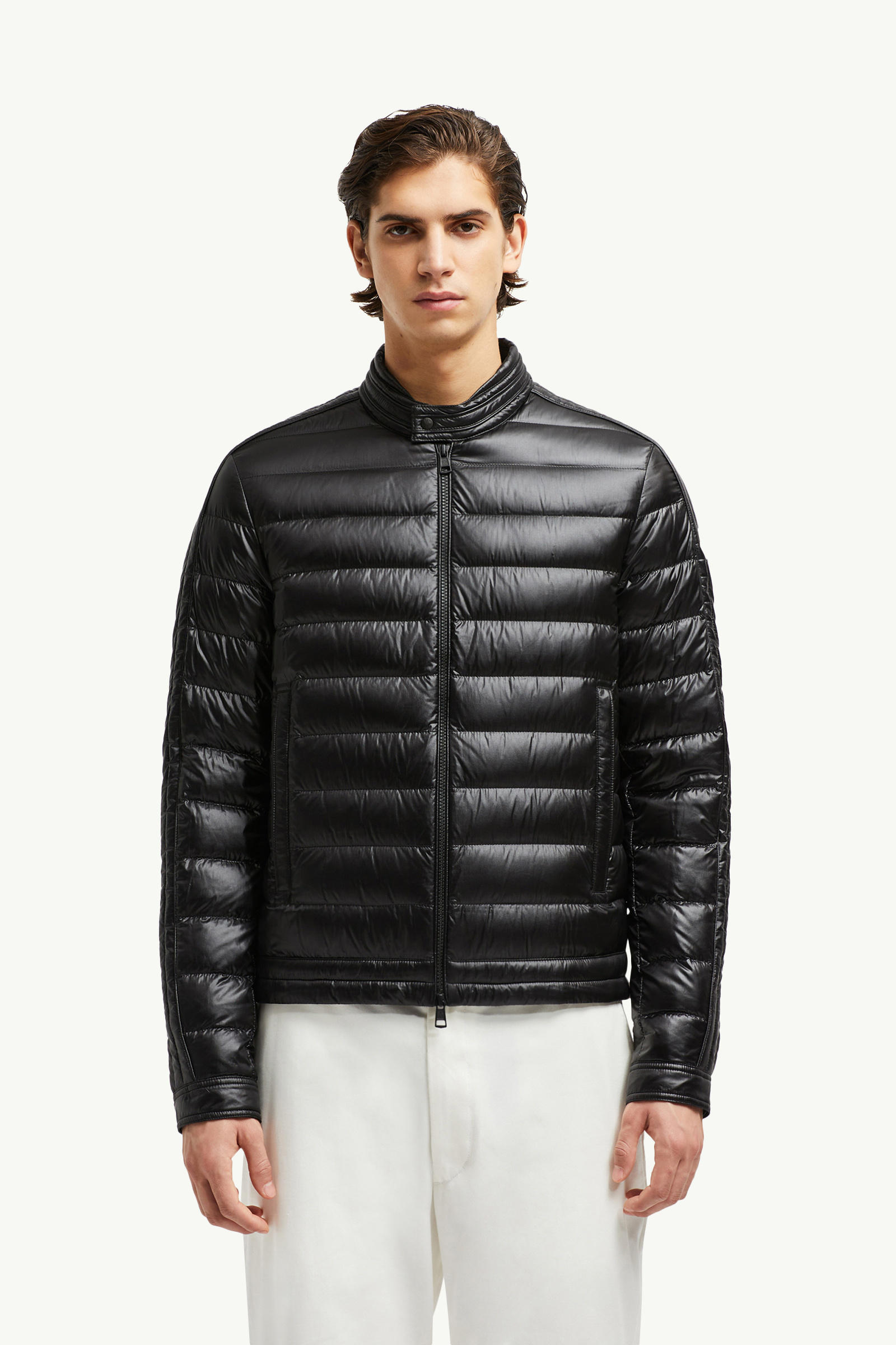 Jacobus Down Biker Jacket Men Black Moncler 3