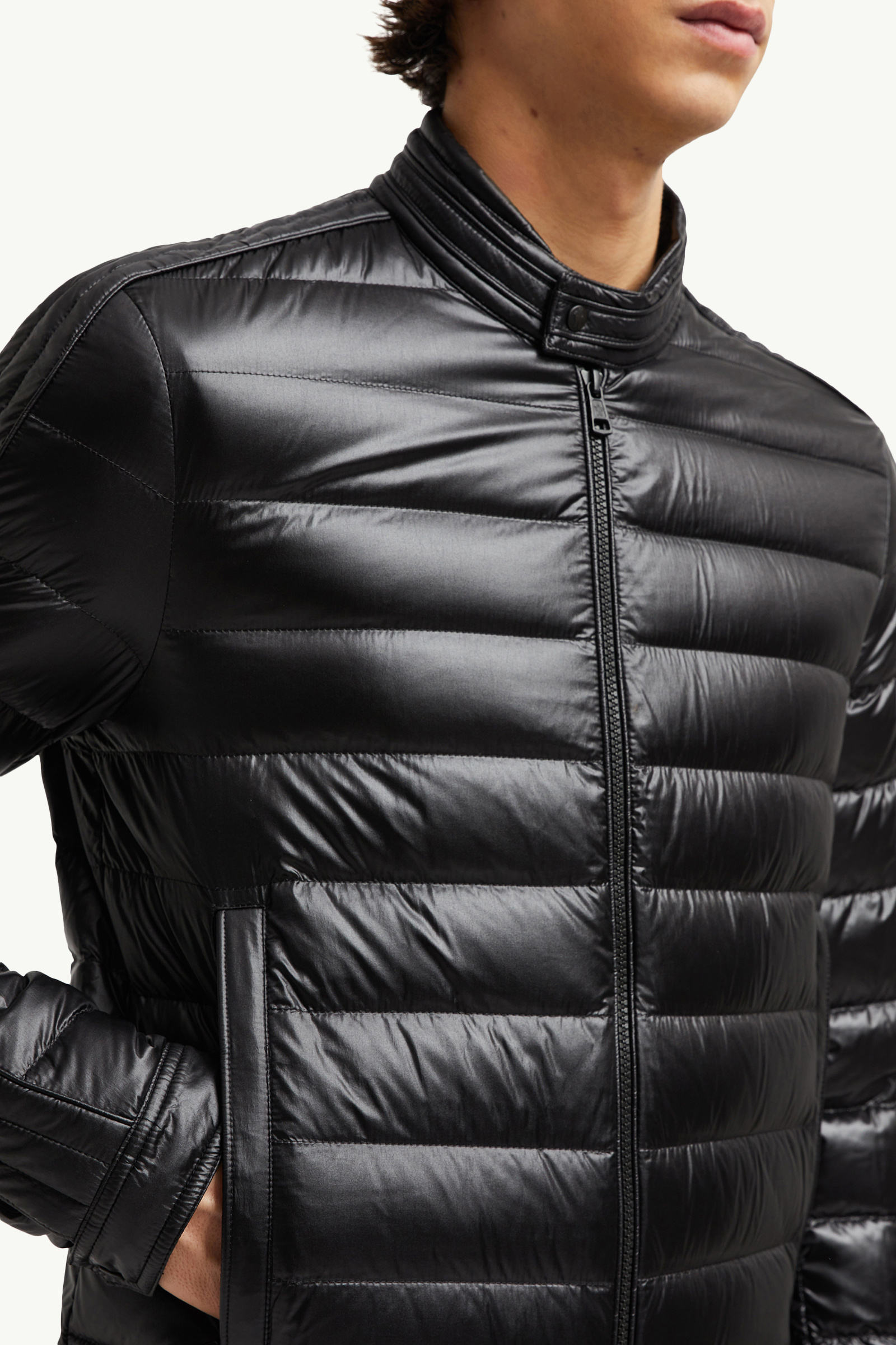Jacobus Down Biker Jacket Men Black Moncler 5