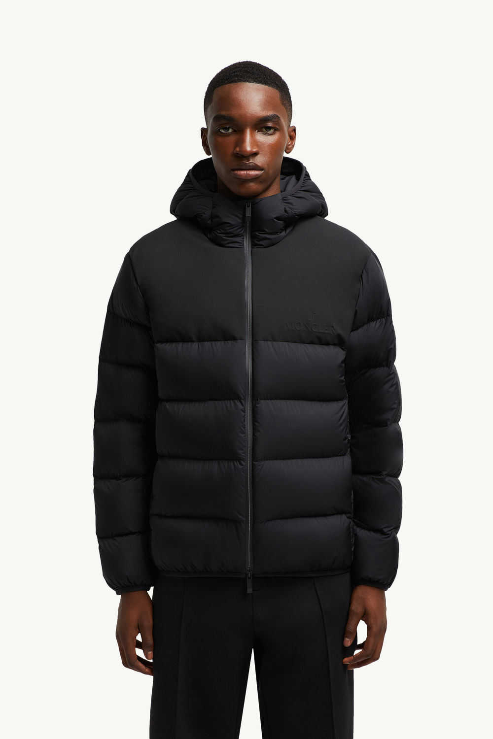 Veumont Hooded Short Down Jacket Men Black Moncler 3