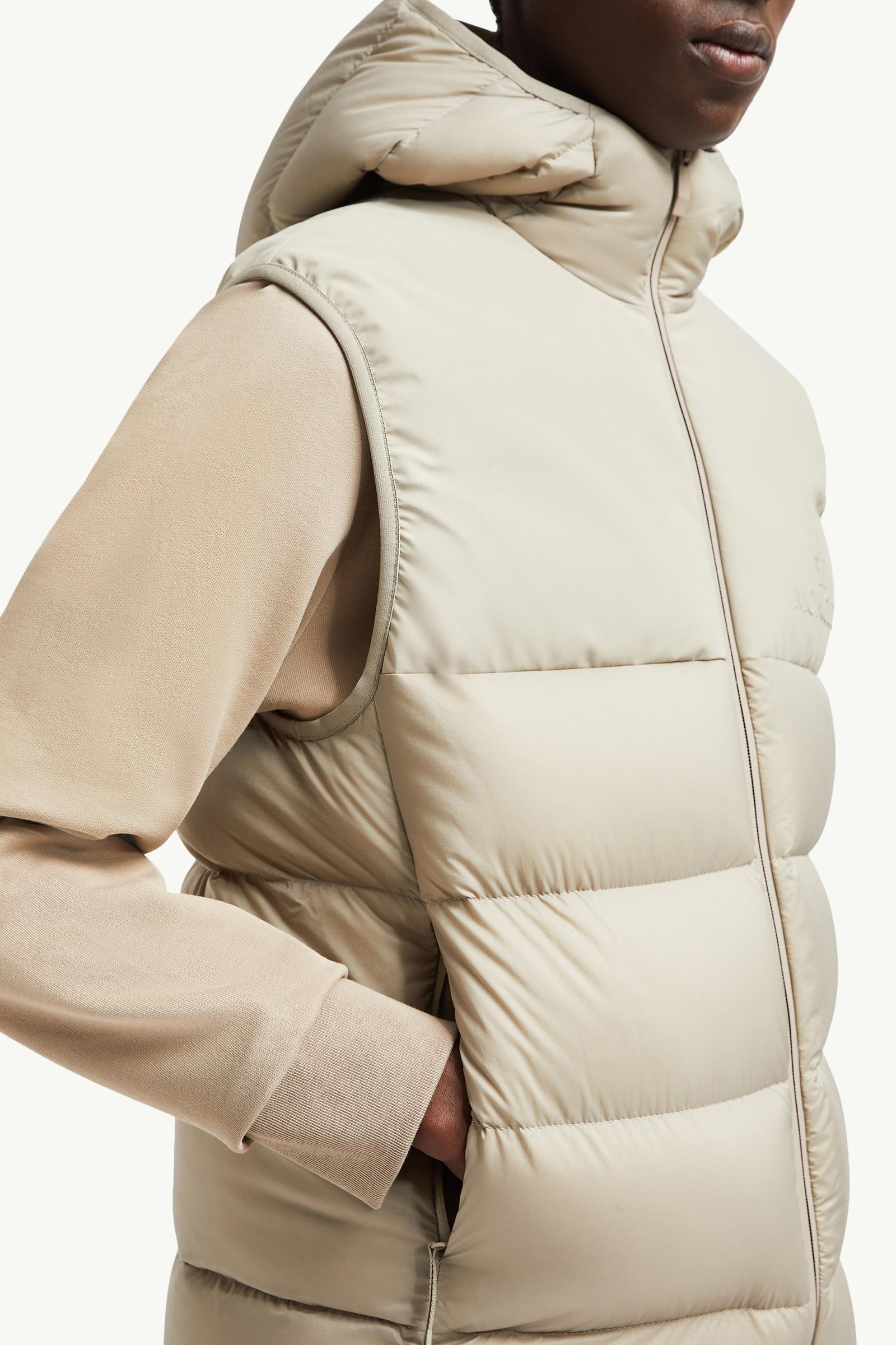 Light Beige Bresse Hooded Down Vest - Vests for Men | Moncler US