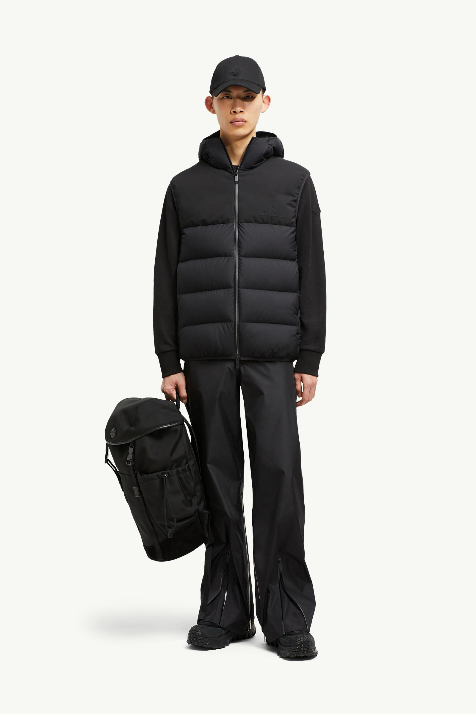 Bresse Daunenweste mit Kapuze Herren Schwarz Moncler 0