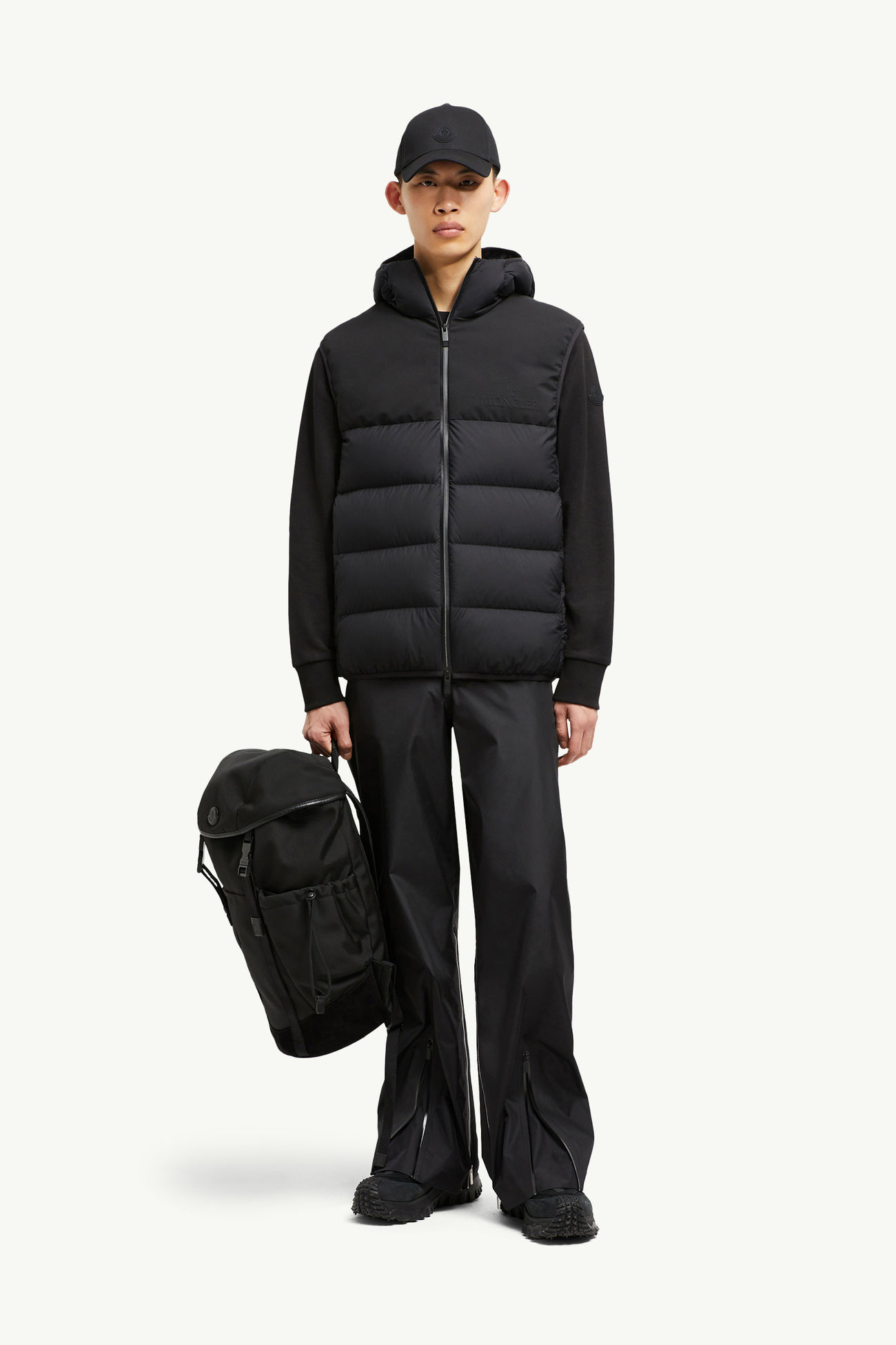 Bresse男士连帽羽绒马甲 男士 黑色 Moncler 0