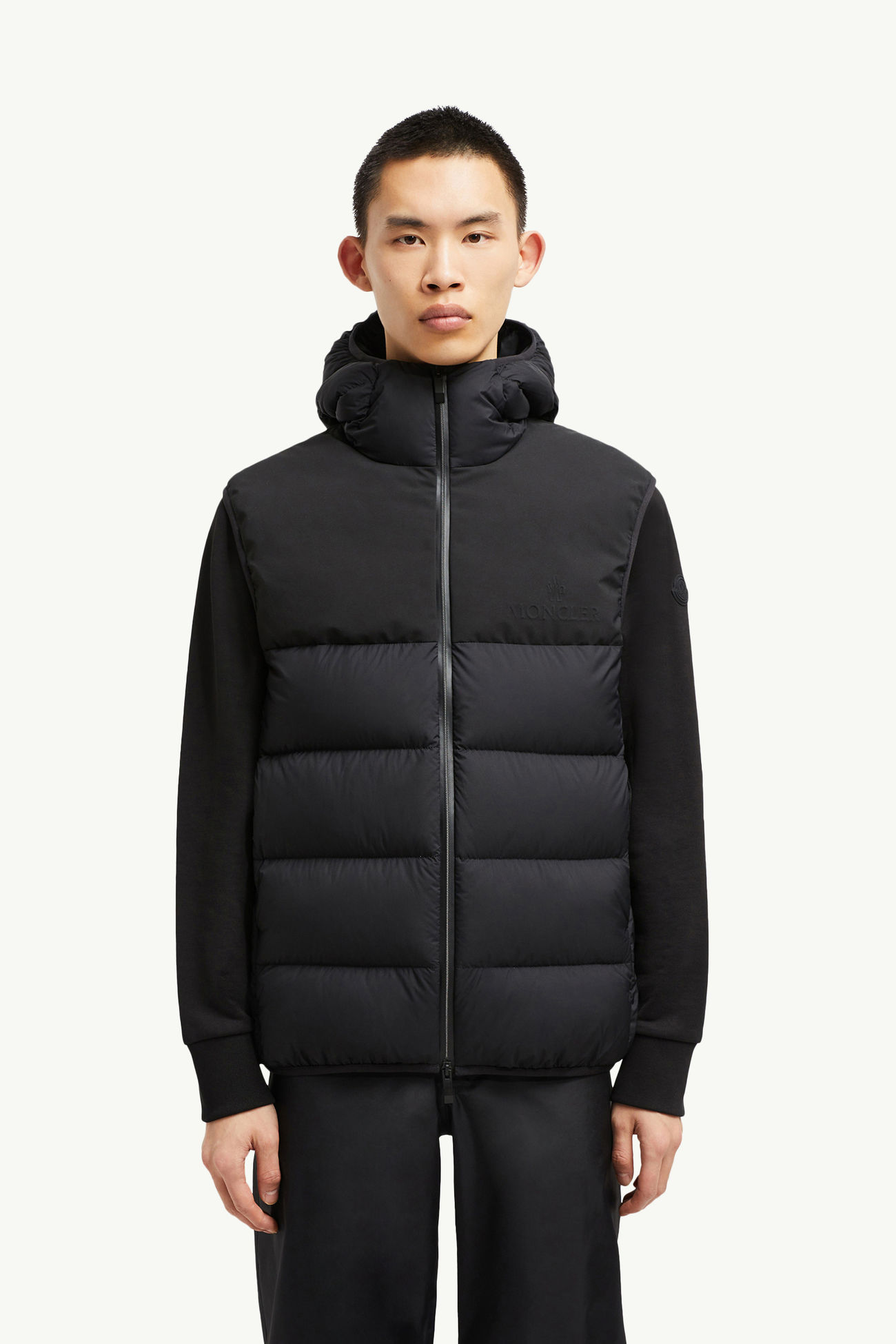 Gilet imbottito in piuma Bresse con cappuccio Uomo Nero Moncler 3
