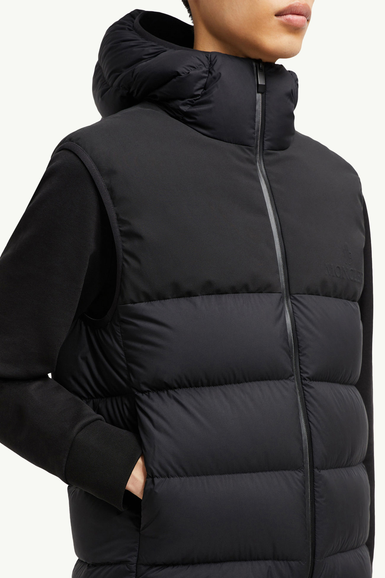 Bresse Daunenweste mit Kapuze Herren Schwarz Moncler 5
