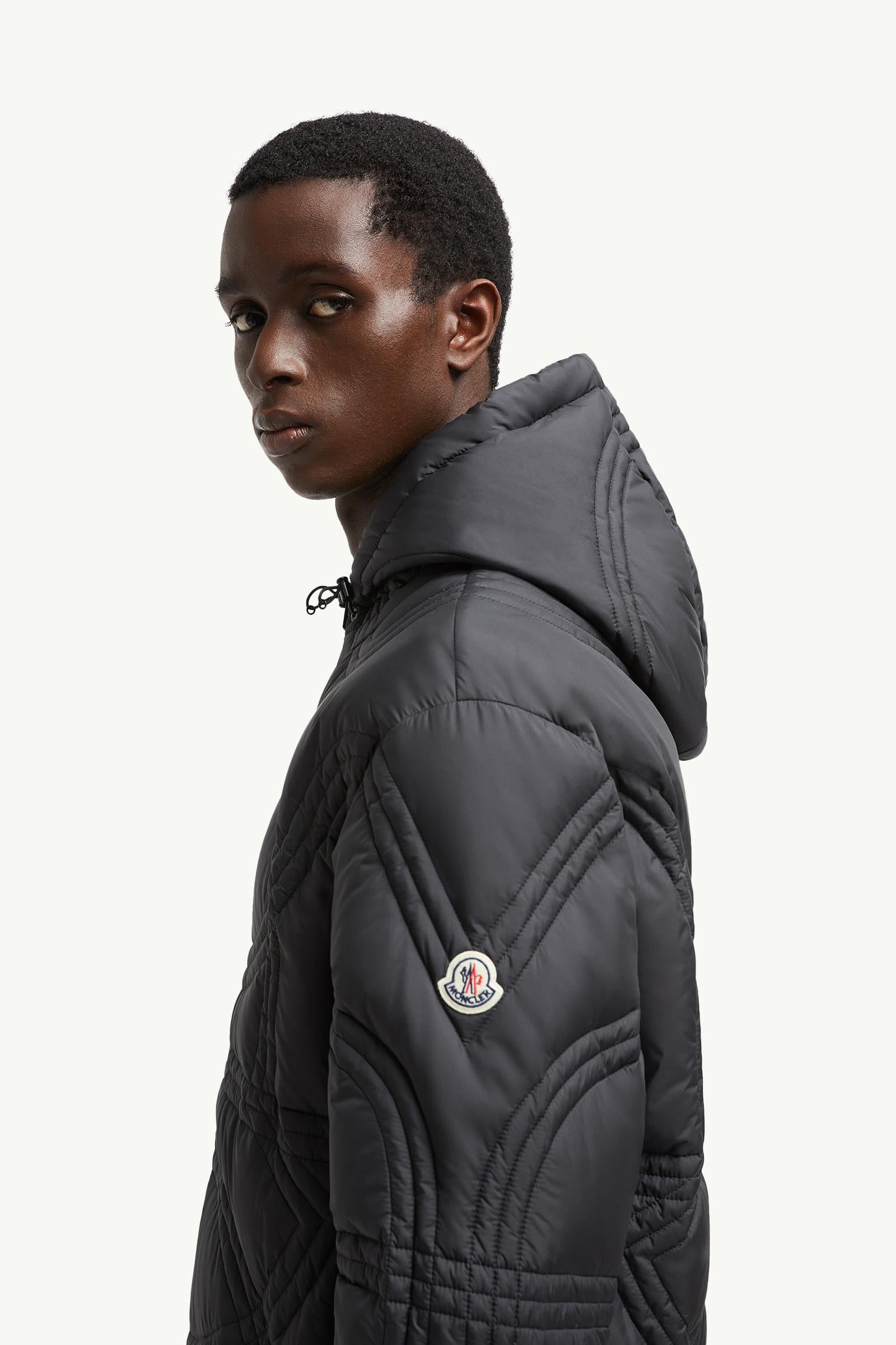 Frans Hooded Short Down Jacket Men Black Moncler 1