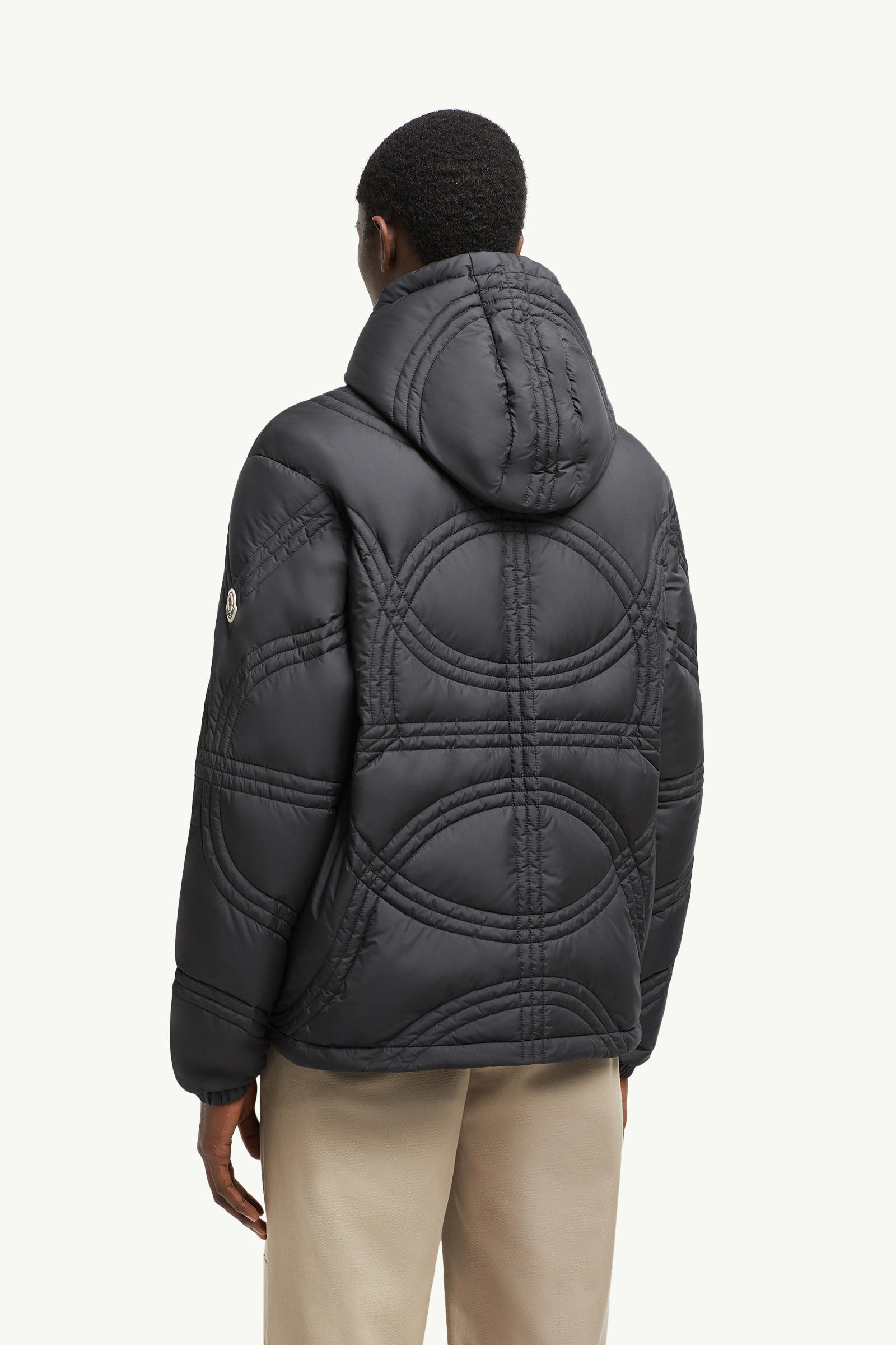 Frans Hooded Short Down Jacket Men Black Moncler 4