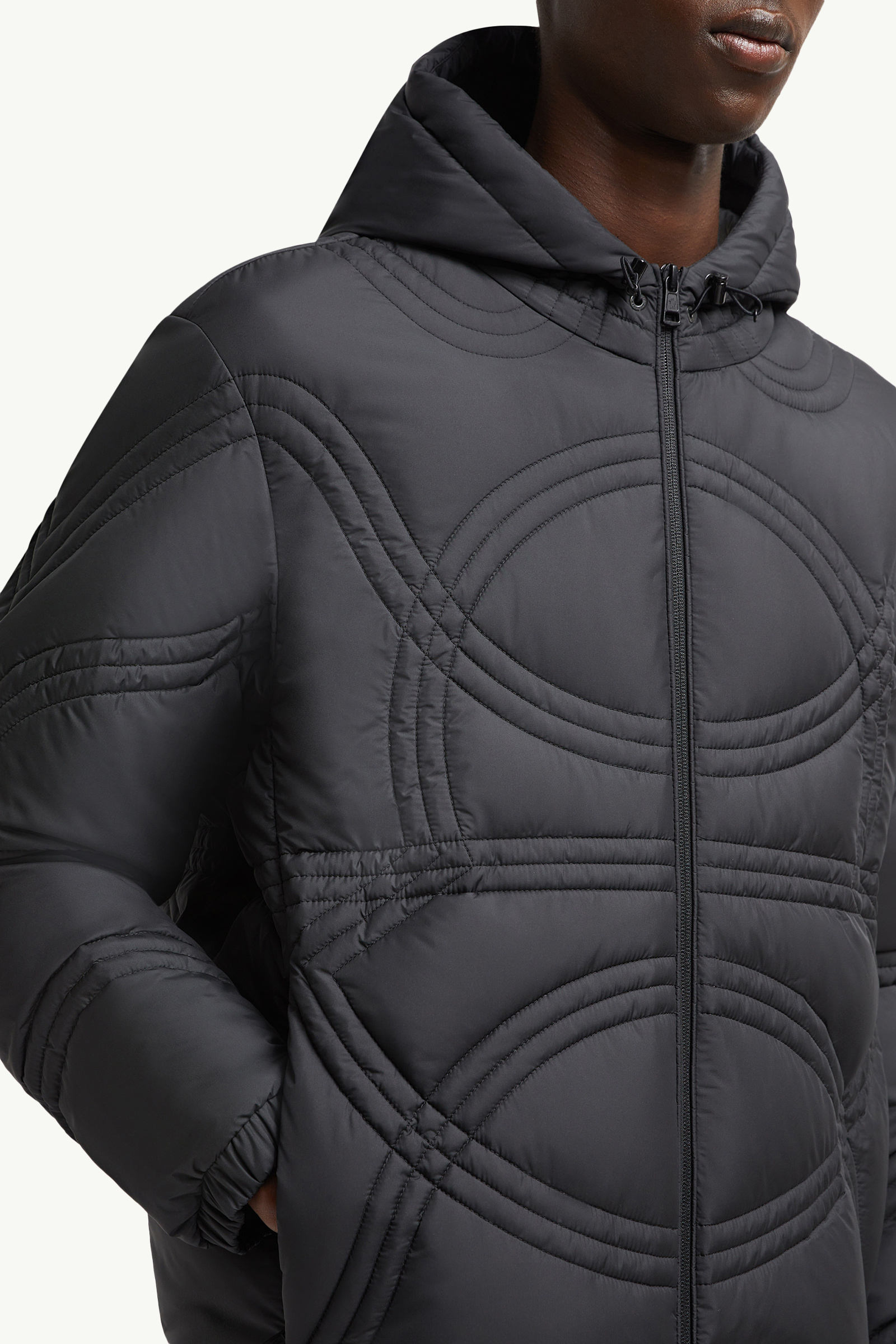 Frans Hooded Short Down Jacket Men Black Moncler 5