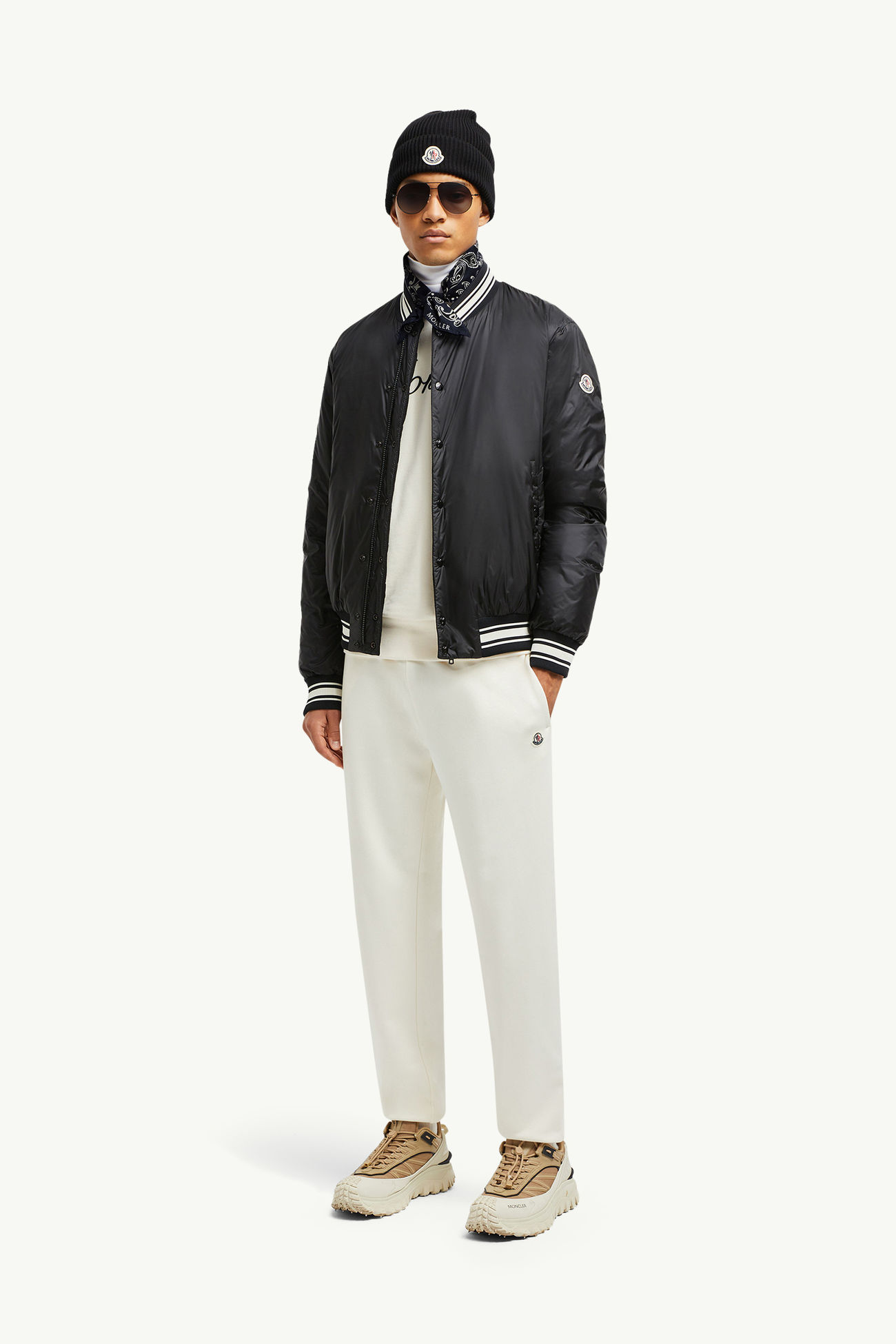 Bouchet Reversible Down Varsity Jacket Men Black Moncler 0