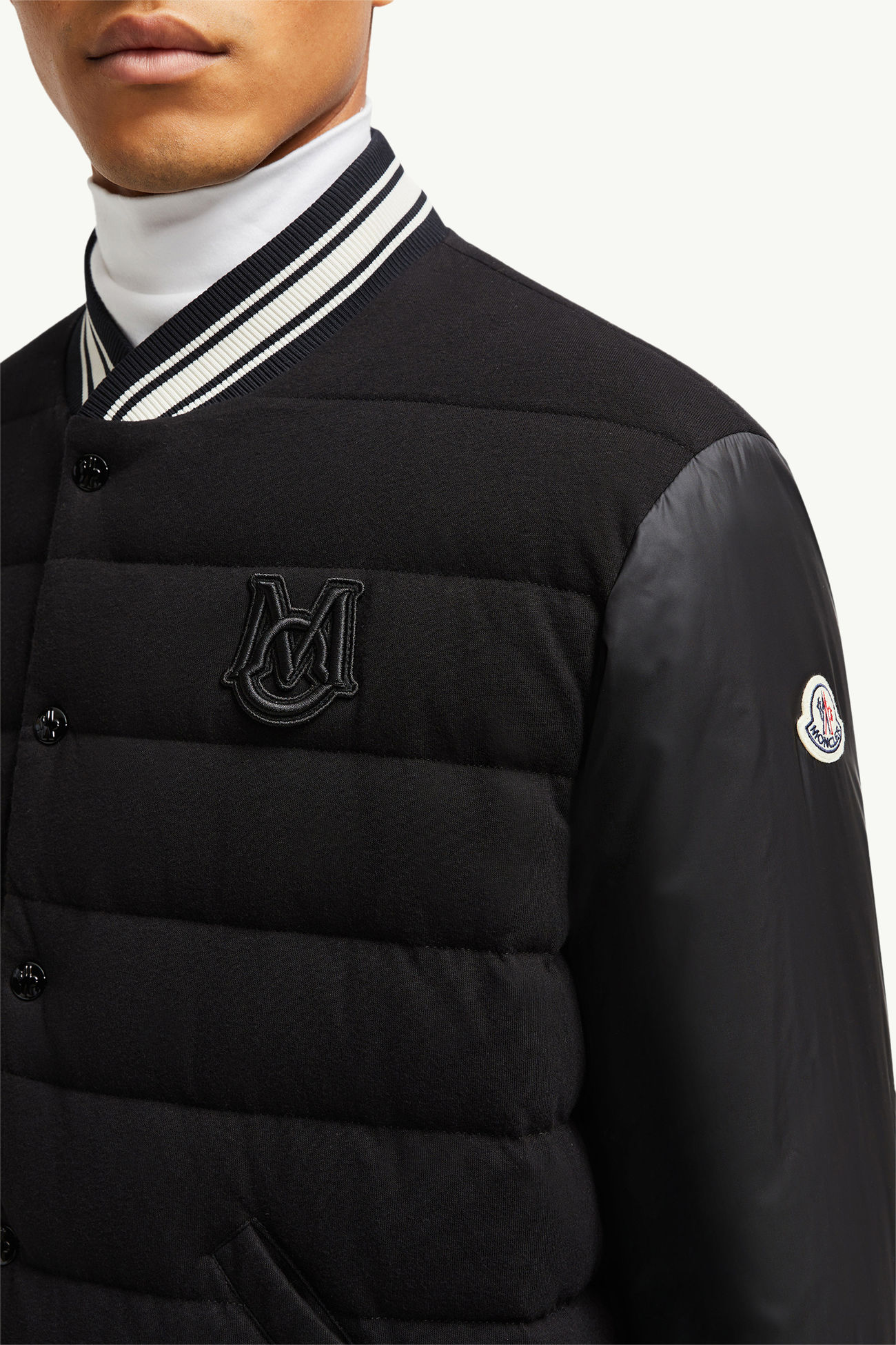 Bouchet Reversible Down Varsity Jacket Men Black Moncler 7