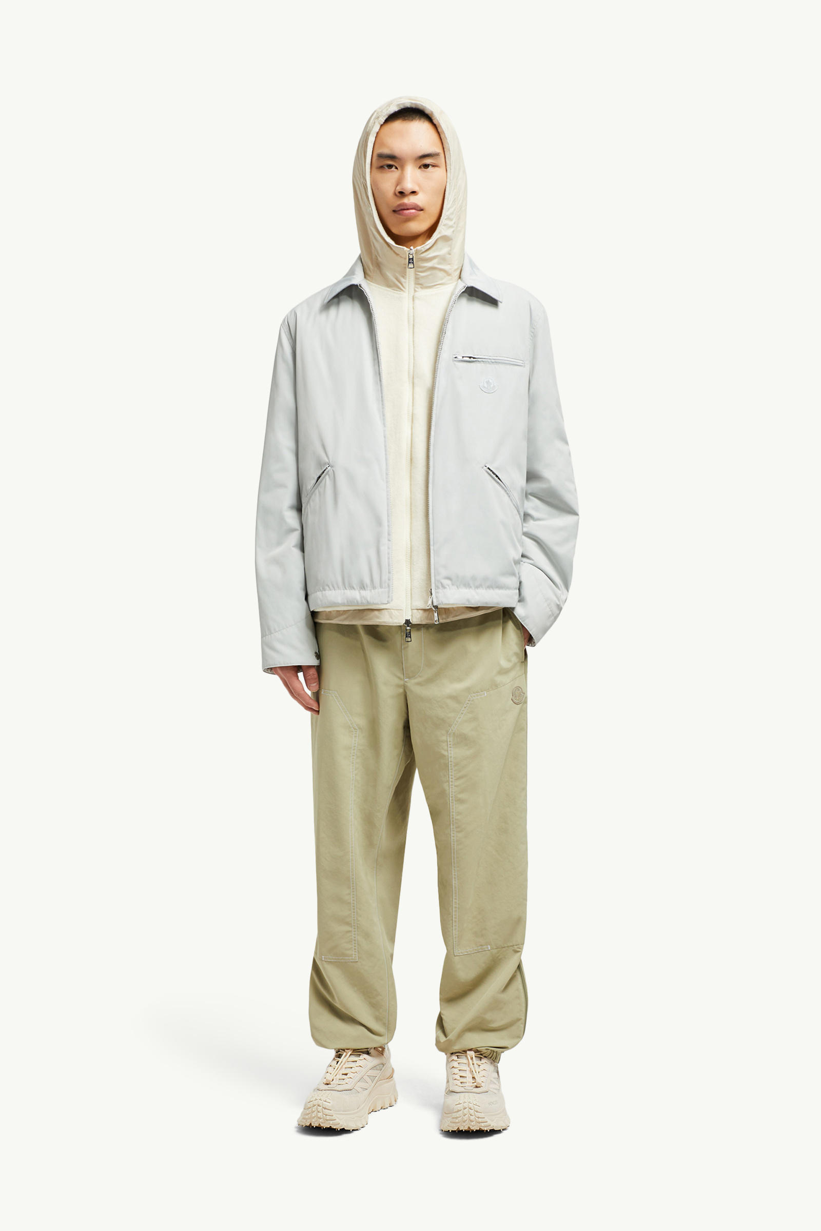 Cidone Reversible Down Shirt Jacket Men Silver Moncler 0