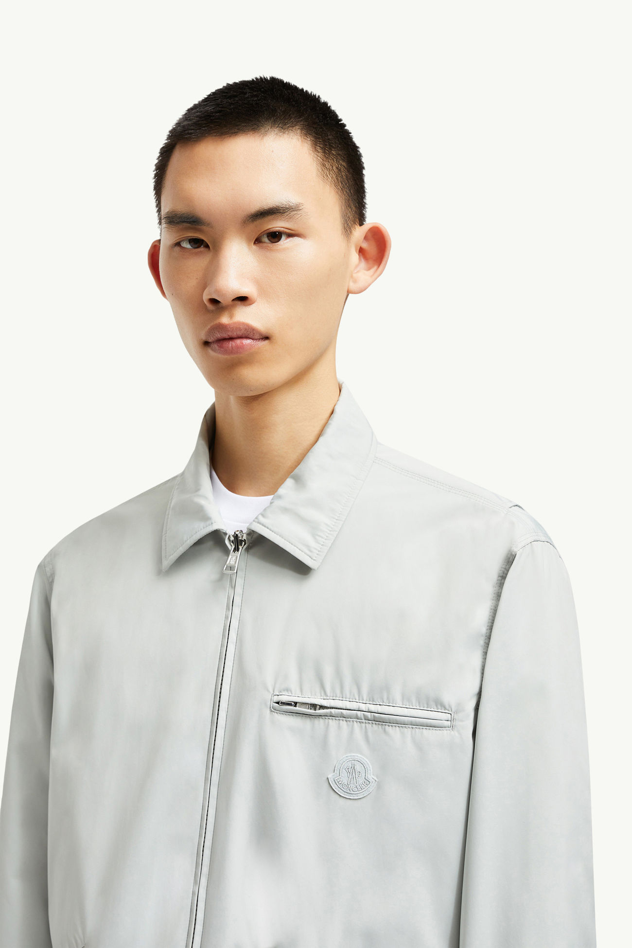 Cidone Reversible Down Shirt Jacket Men Silver Moncler 1