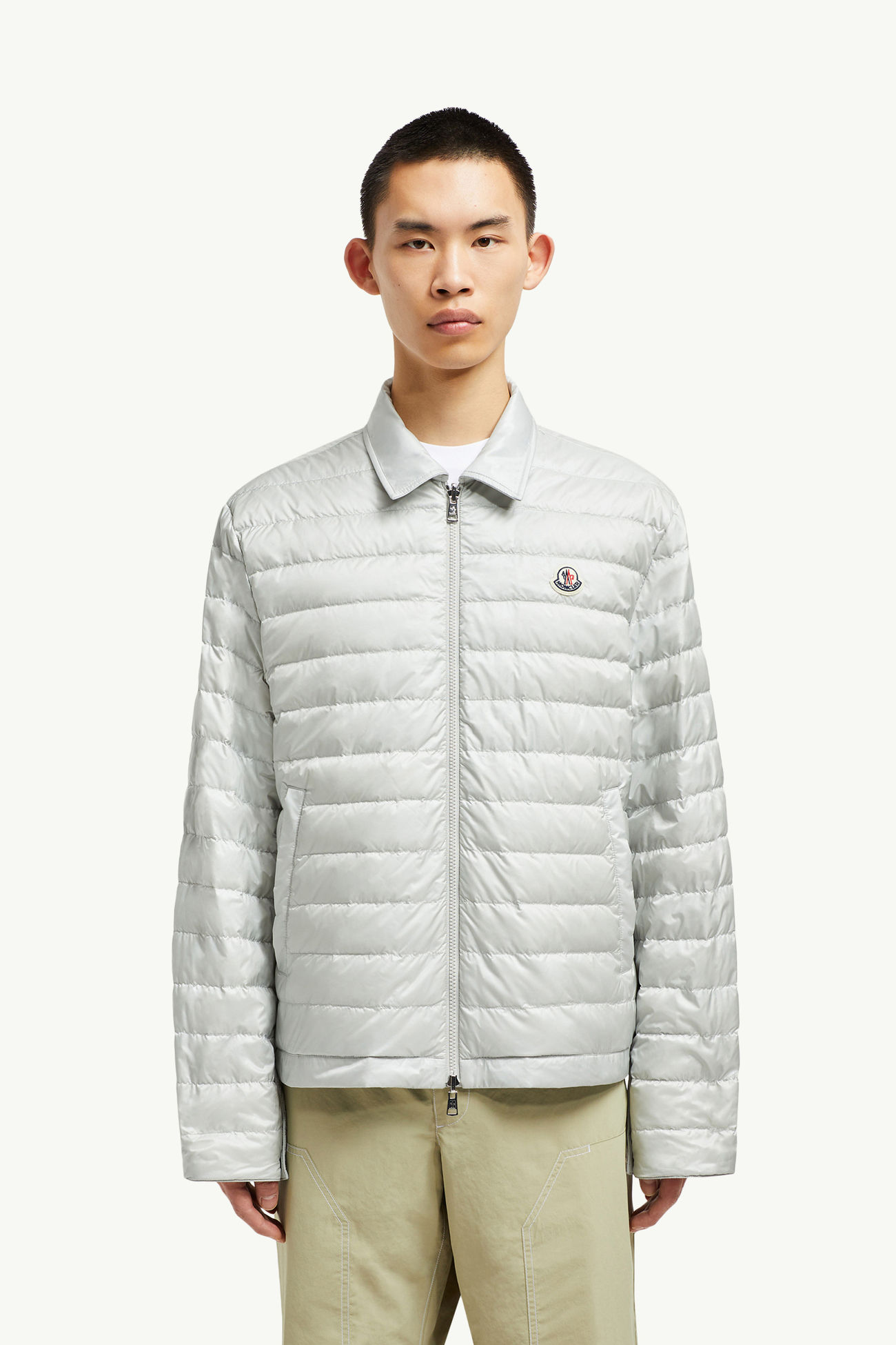 Cidone Reversible Down Shirt Jacket Men Silver Moncler 3