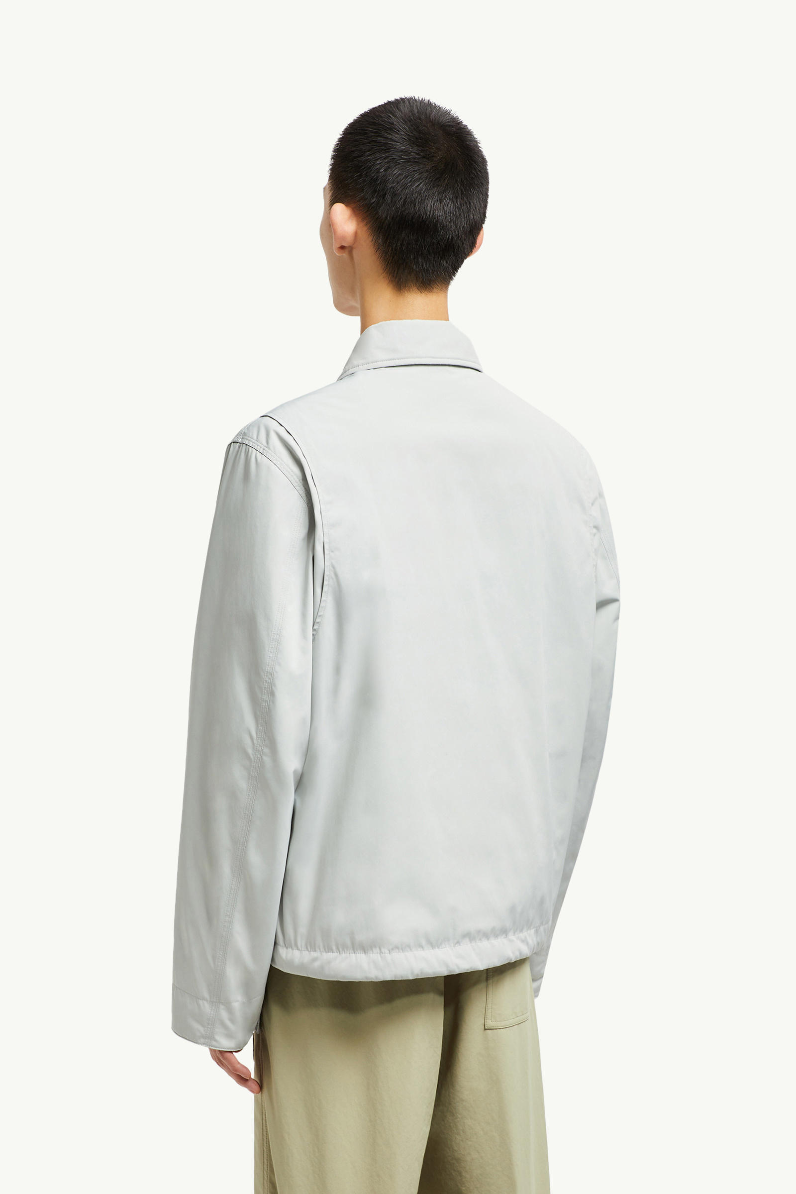 Cidone Reversible Down Shirt Jacket Men Silver Moncler 4