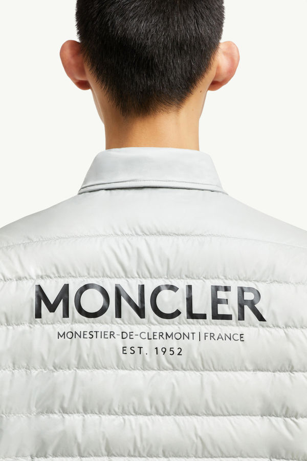 Cidone wendbare Daunen-Hemdjacke Herren Silber Moncler 7