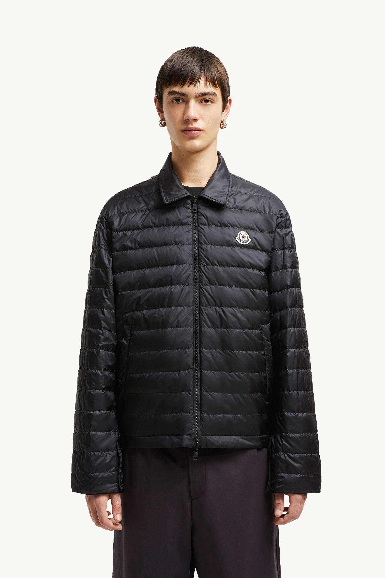 Black Cidone Reversible Down Shirt Jacket - Short Down