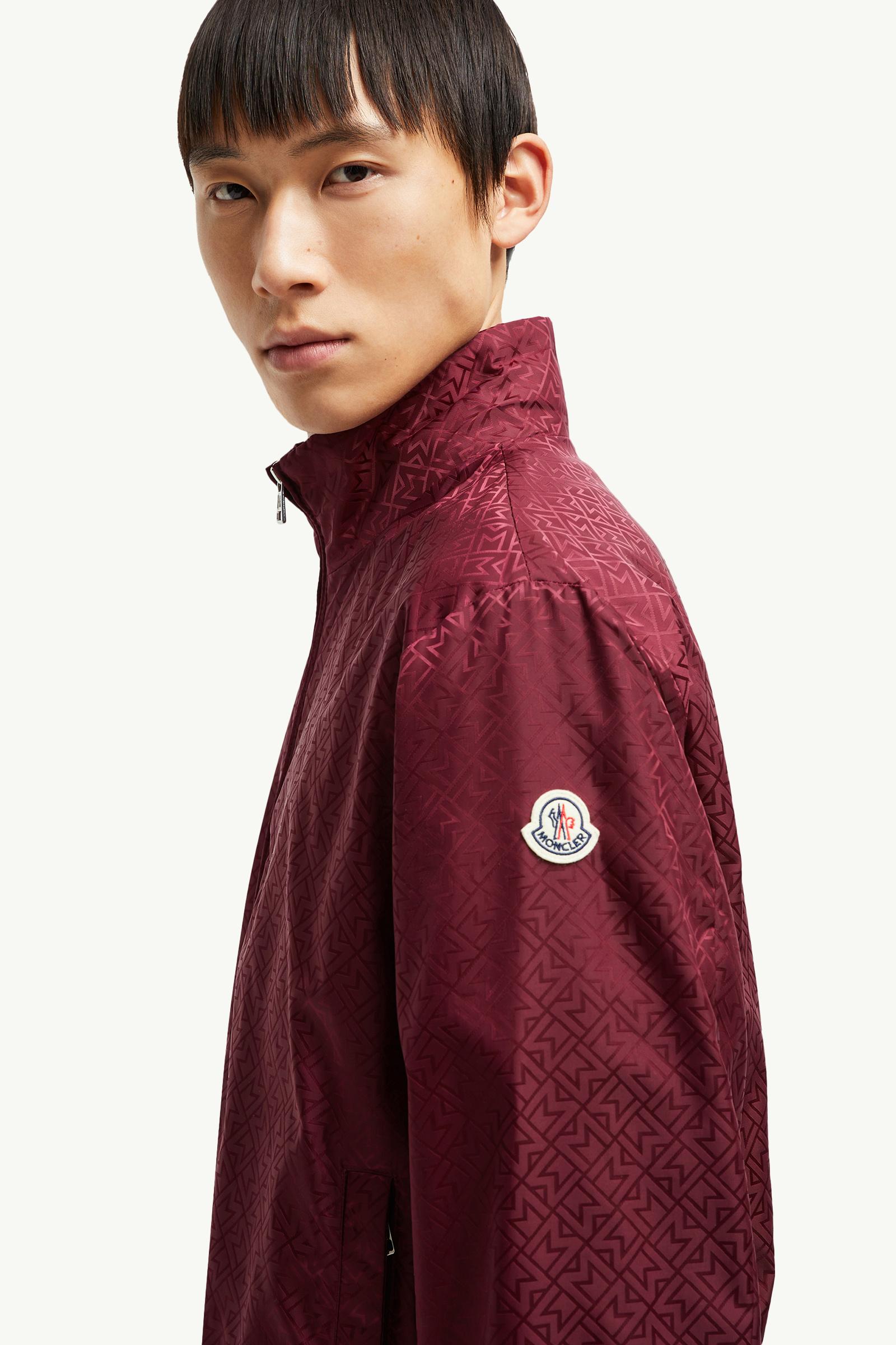 Vanoise Monogram Jacquard Windbreaker Men Burgundy Moncler 1