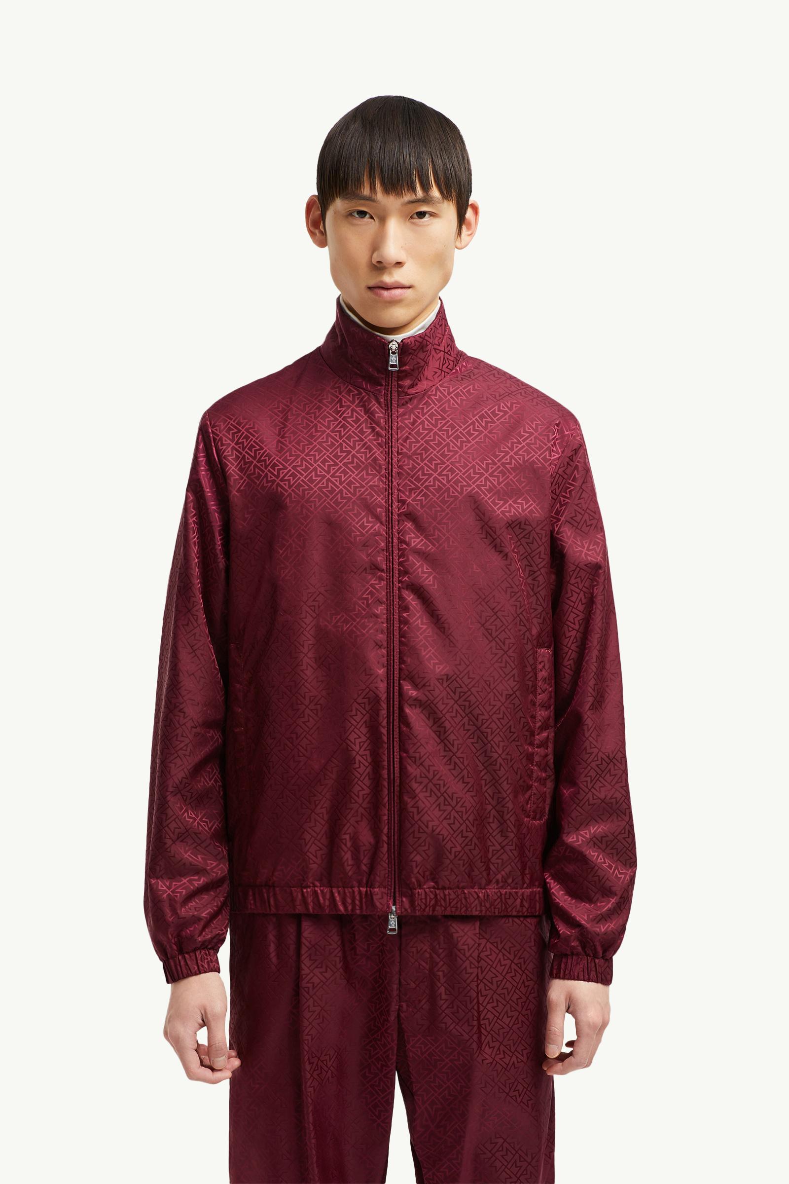 Burgundy Vanoise Monogram Jacquard Windbreaker