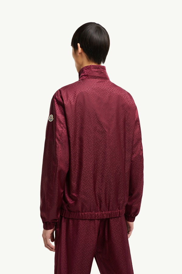 Vanoise Monogram Jacquard Windbreaker Men Burgundy Moncler 4