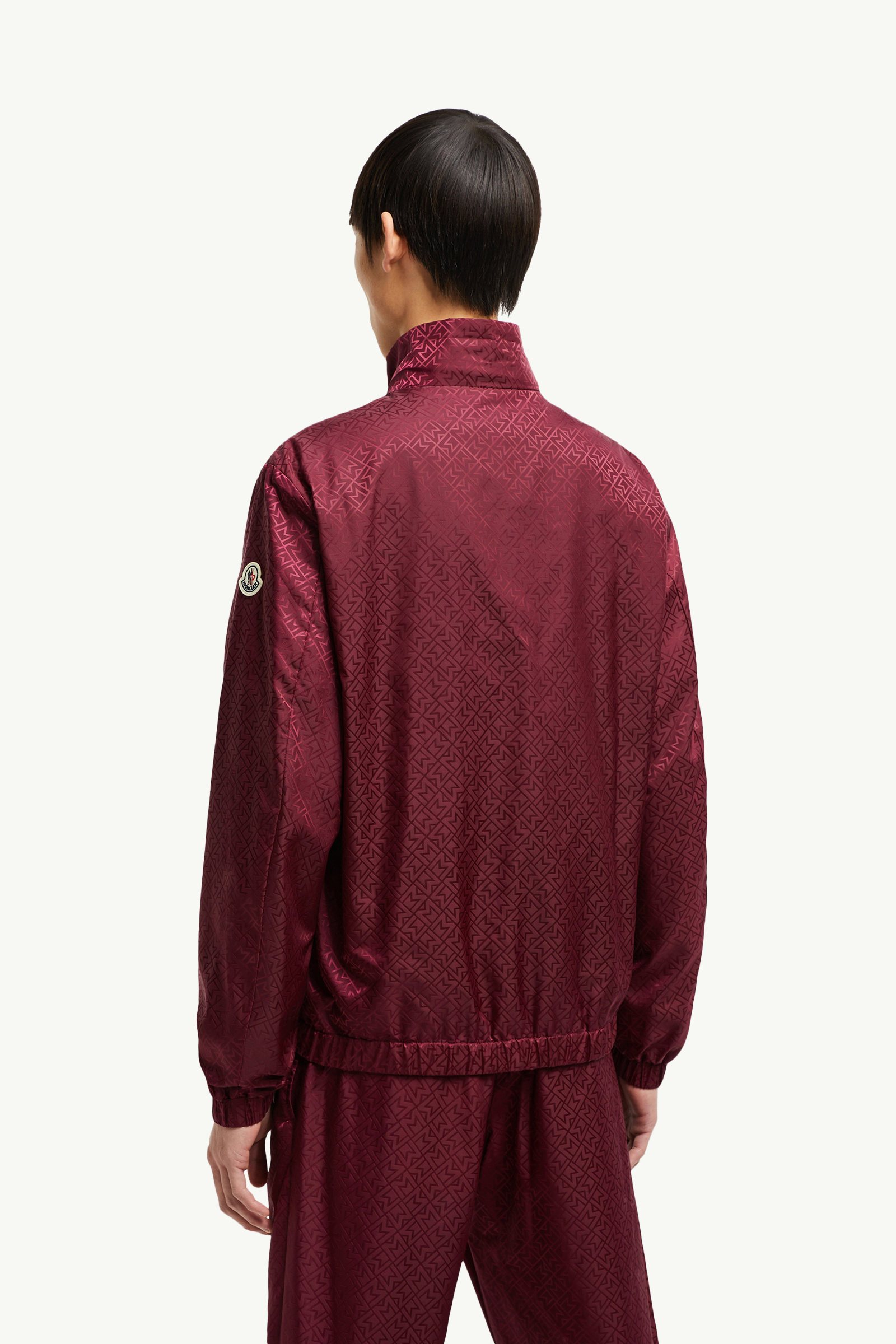 Vanoise Monogram Jacquard Windbreaker Men Burgundy Moncler 4