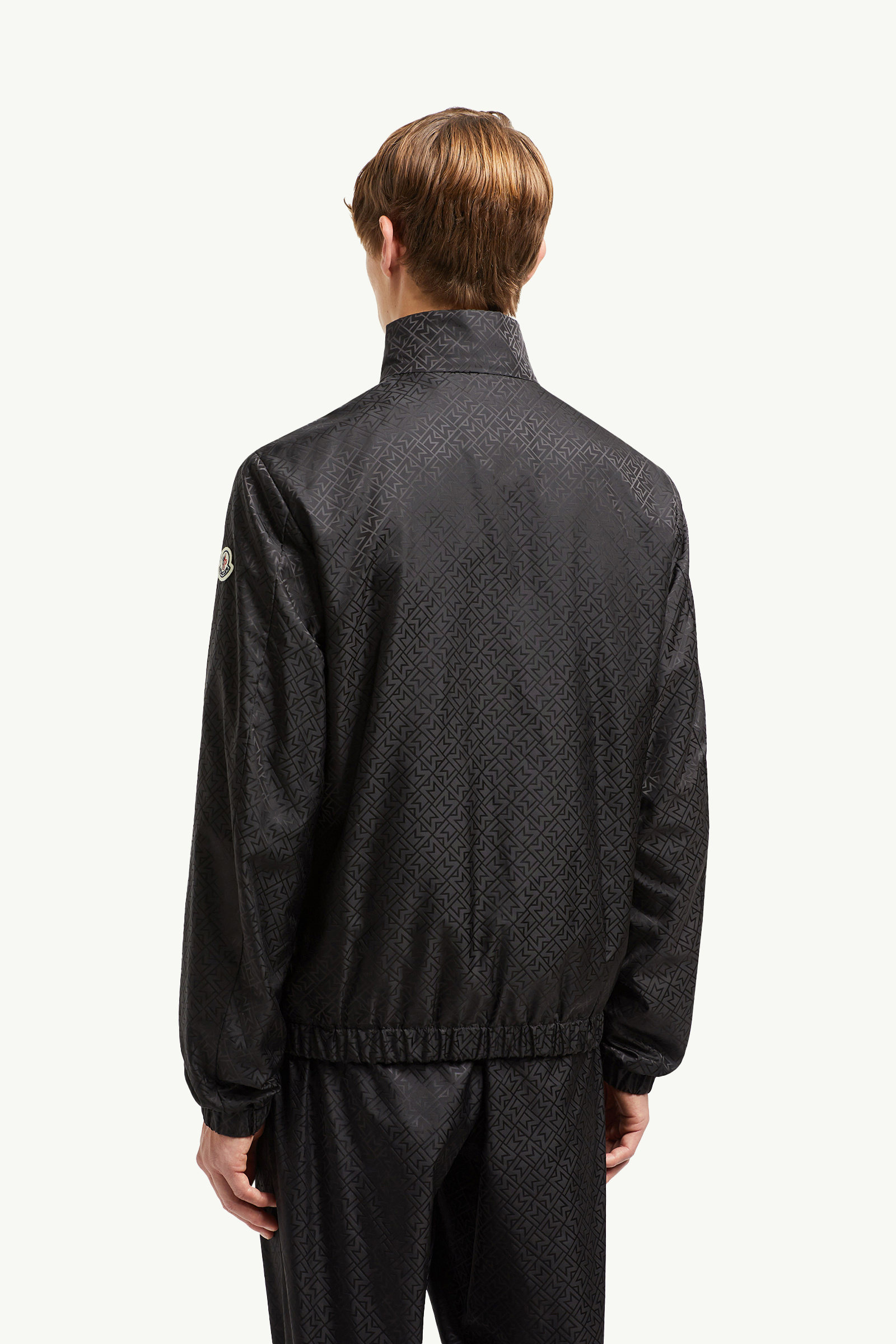 Vanoise Monogram Jacquard Windbreaker Men Black Moncler 4