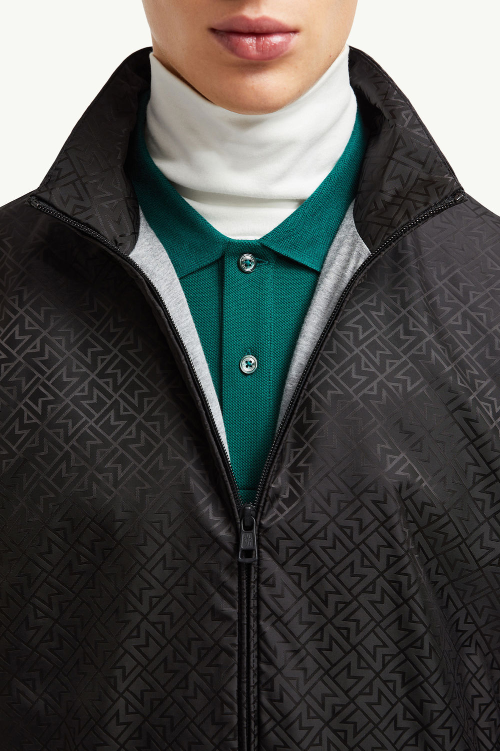 Cortavientos en jacquard con monograma Vanoise Hombre Negro Moncler 6