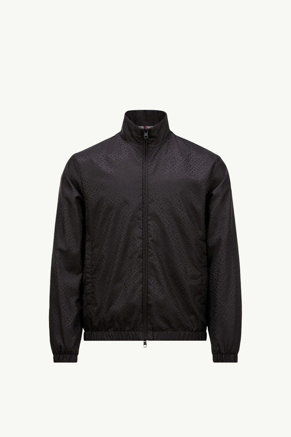 Vanoise Monogram Jacquard Windbreaker Men Black Moncler 2