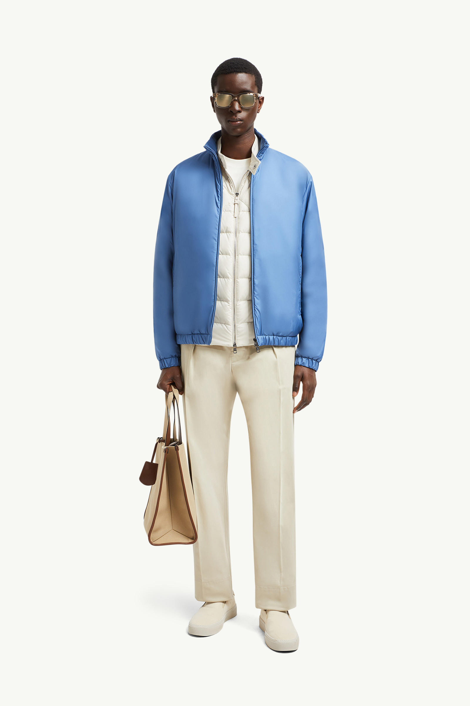Doudoune courte Berre Hommes Bleu clair Moncler 0