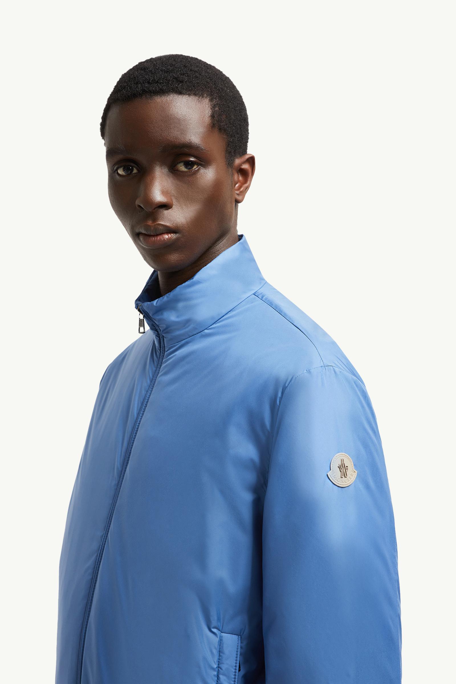 Berre Short Down Jacket Men Light Blue Moncler 1
