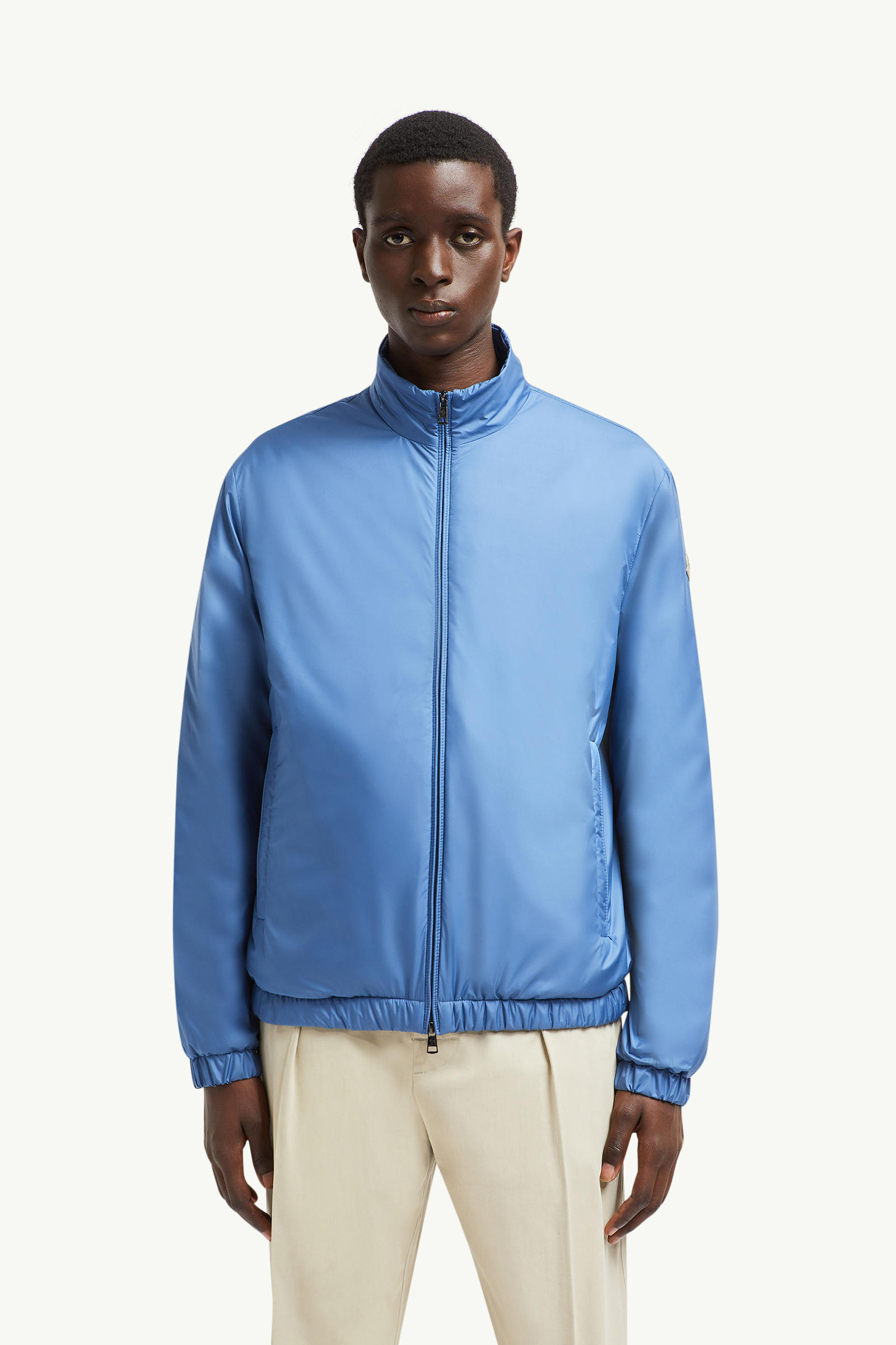 Berre Short Down Jacket Men Light Blue Moncler 3