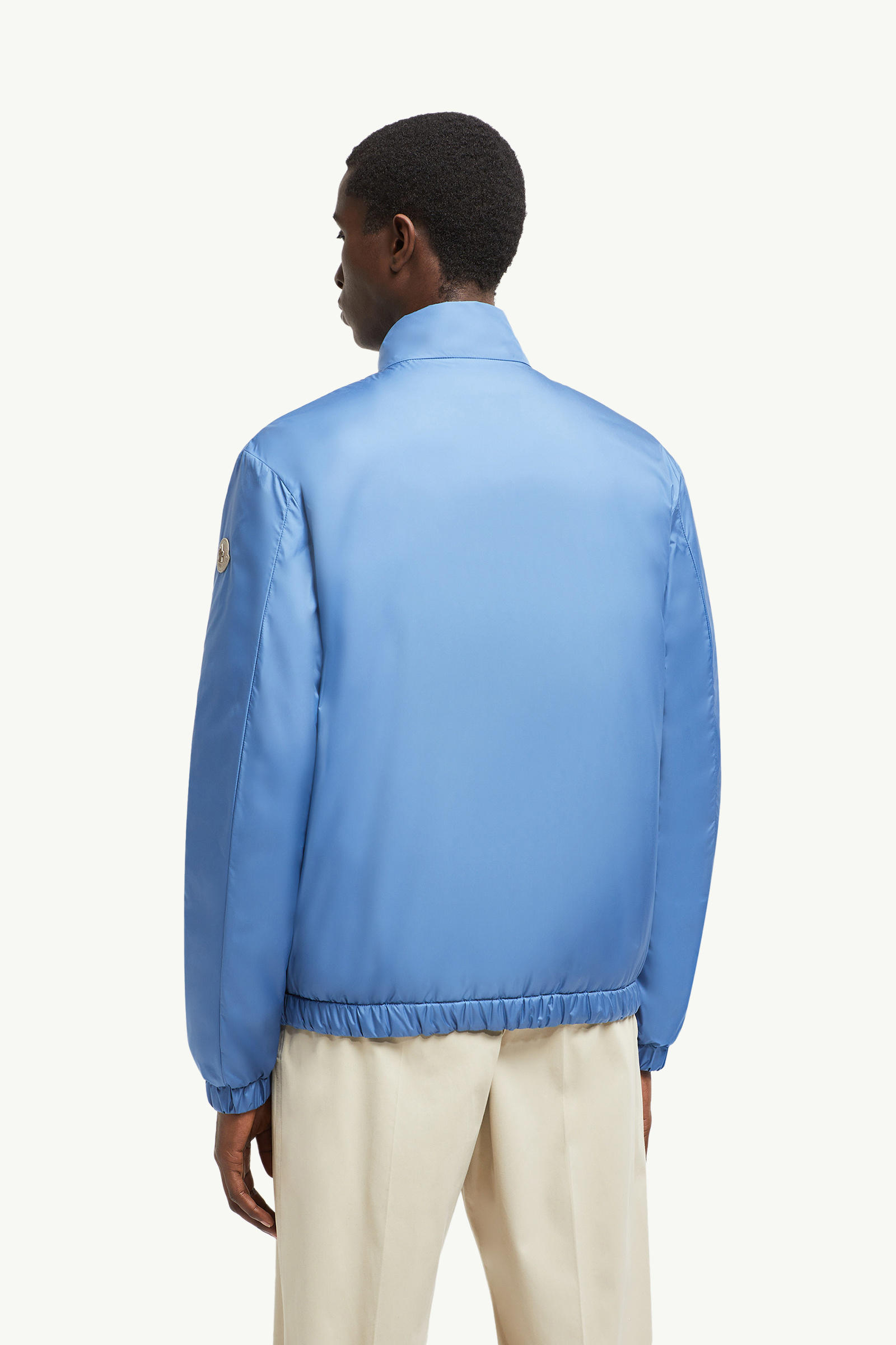 Berre Short Down Jacket Men Light Blue Moncler 4