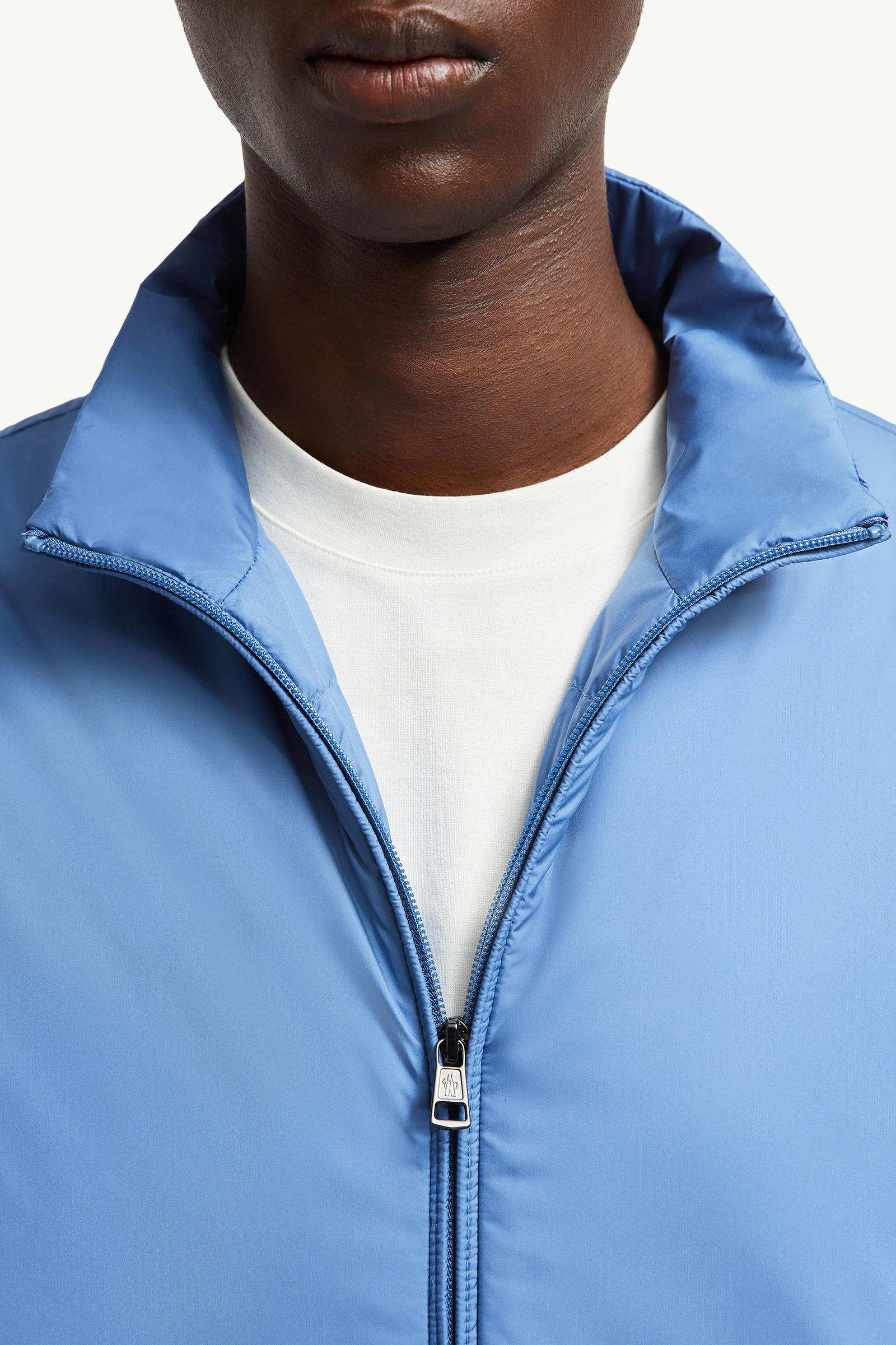 Berre Short Down Jacket Men Light Blue Moncler 5