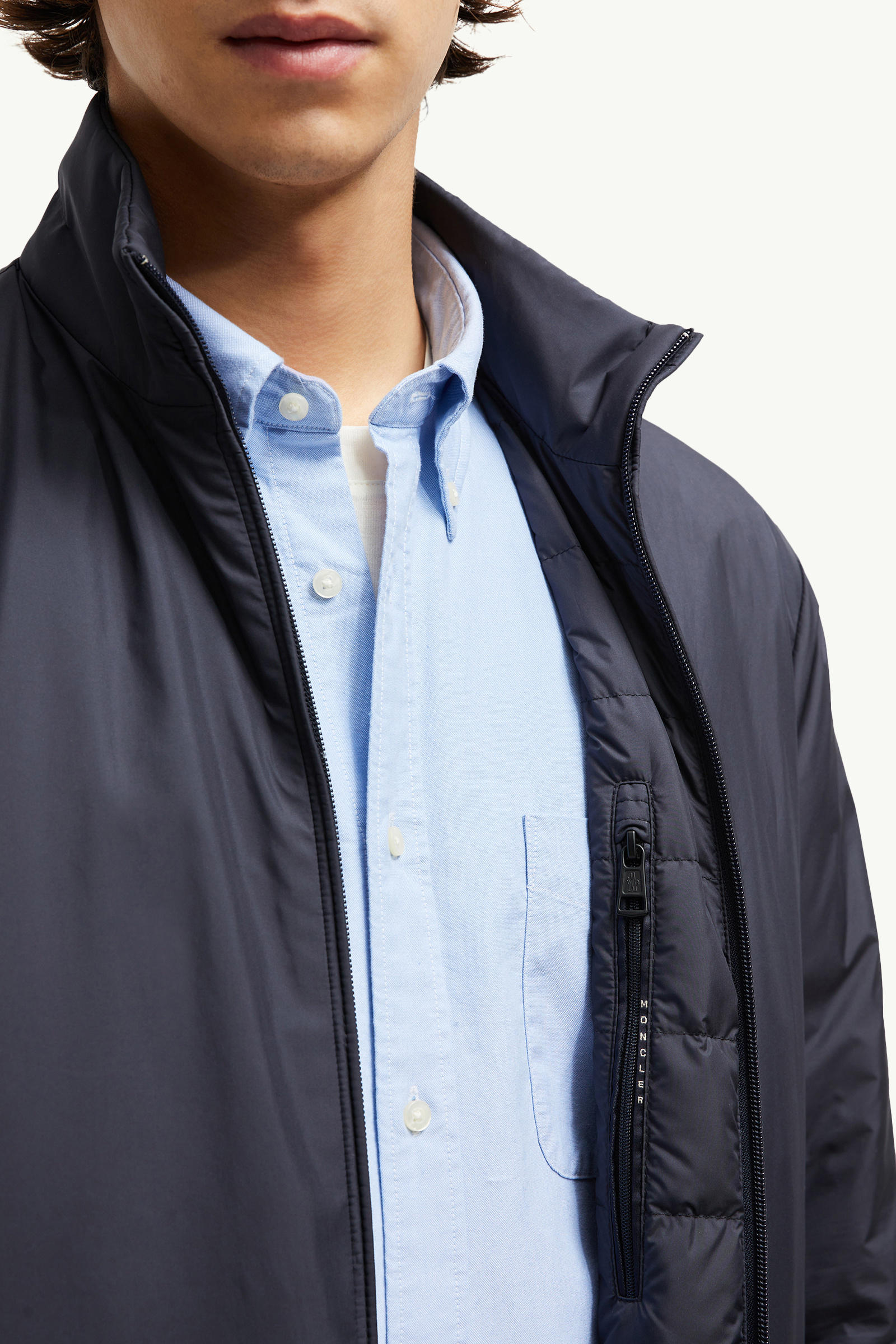 Berre kurze Daunenjacke Herren Dunkelblau Moncler 5