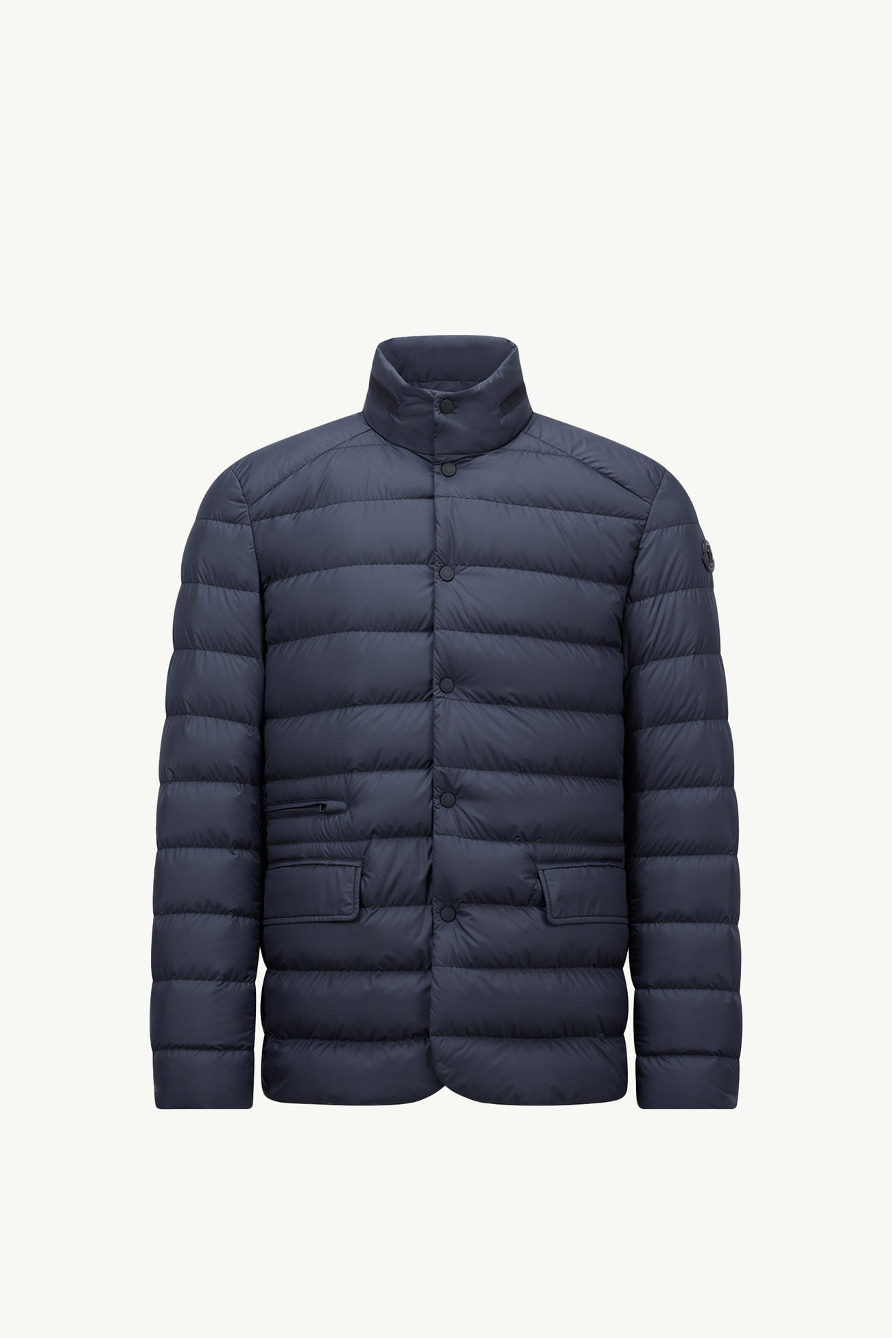 Carrelet Daunenblazer mit Lederbesatz Herren Navyblau Moncler 2