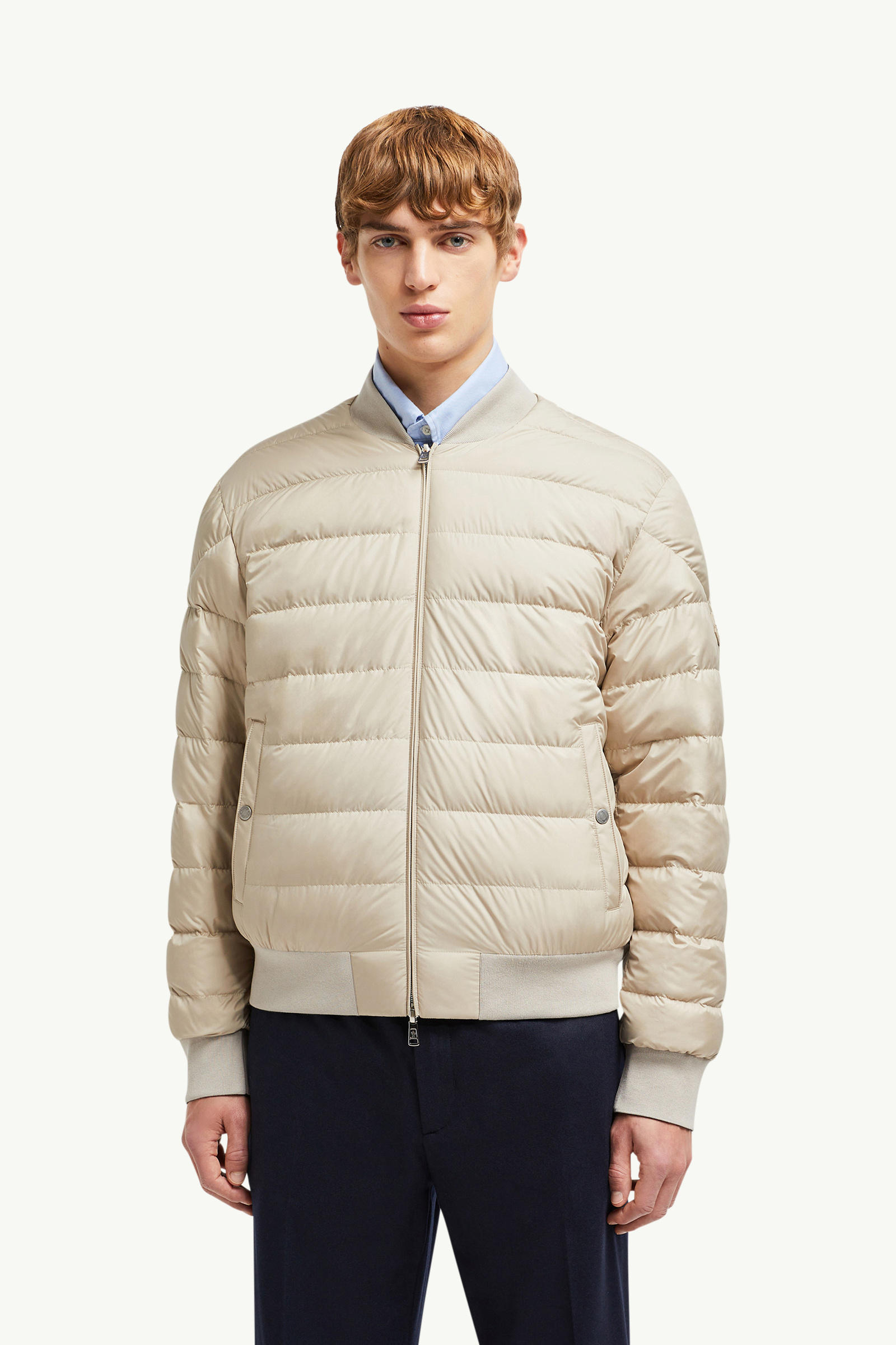 Villerest Reversible Cashmere Blend Down Bomber Jacket  Men Navy Blue Moncler 3