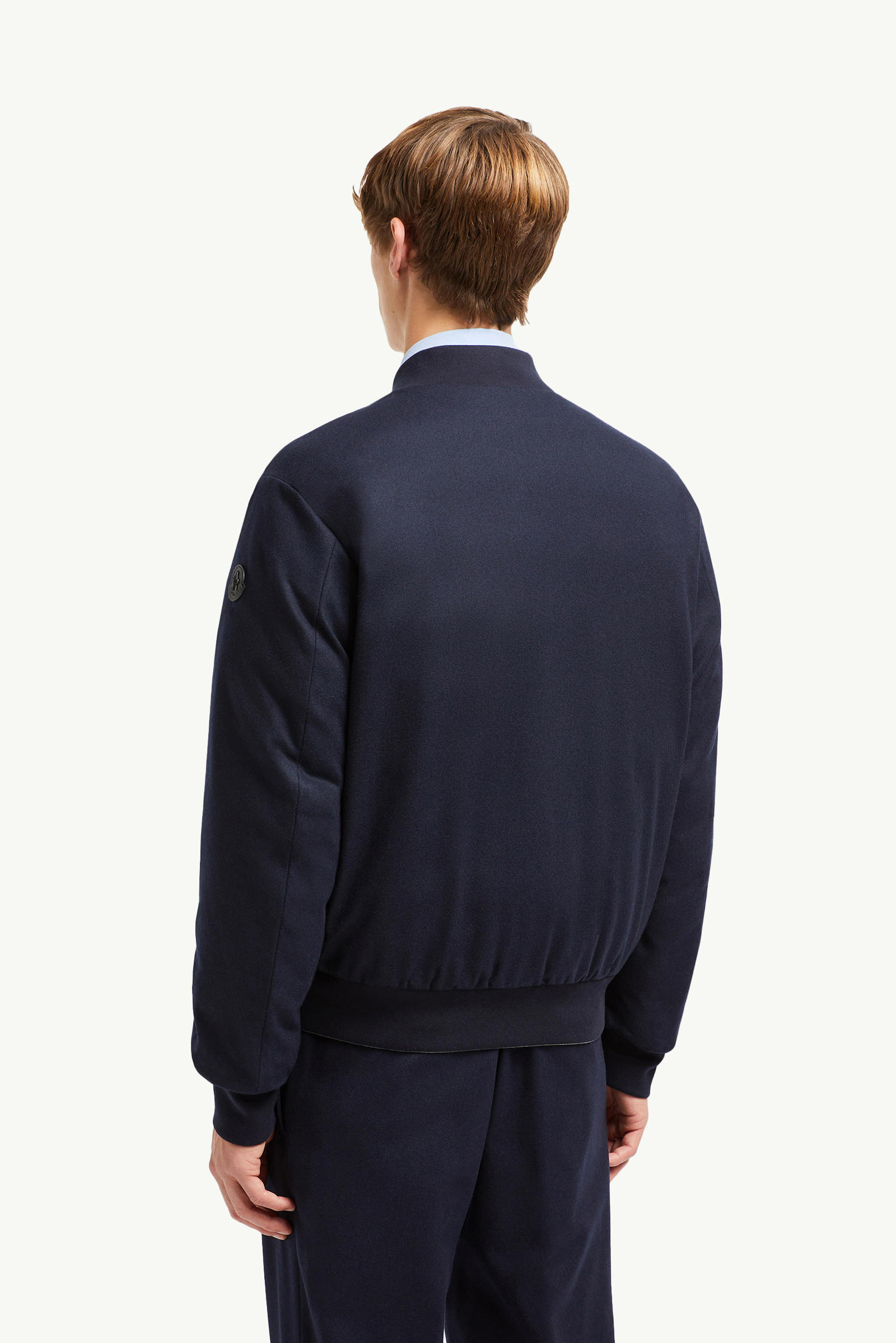 Villerest Reversible Cashmere Blend Down Bomber Jacket  Men Navy Blue Moncler 4